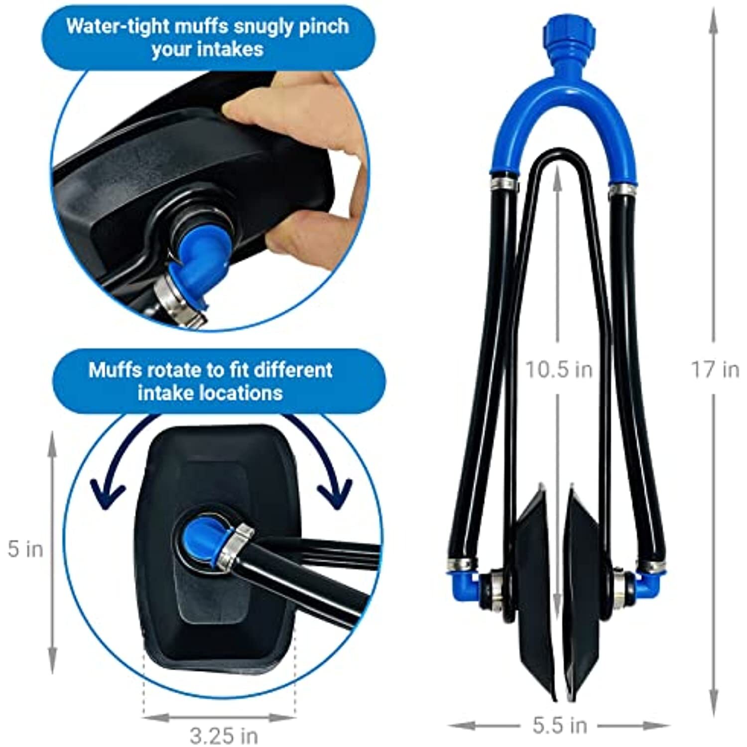 Boat Motor Muffs Outboard Motor Muffs and Inboard I/O Ear Flusher Motor Flush