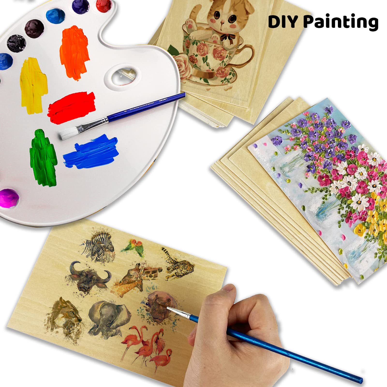 20 Pack Basswood Sheets for Craft Laser Wood Burning Wooden DIY Ornaments