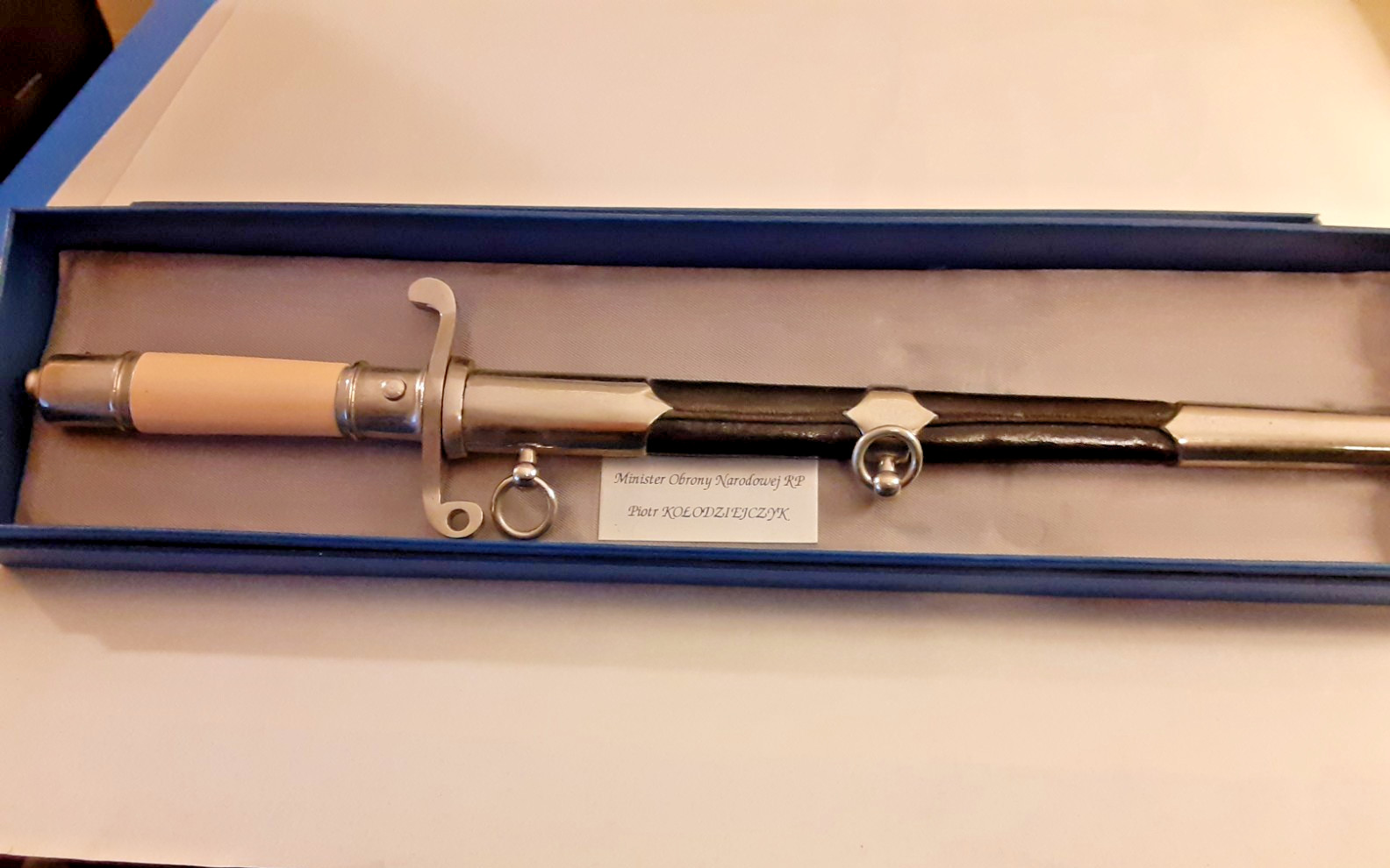 REDUCED-Vintage Polish Officer Presentation Dagger, Scabbard – with name plate.