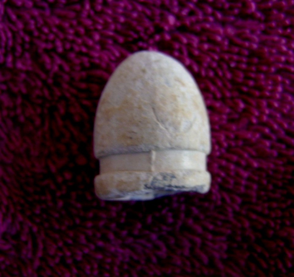 DUG CIVIL WAR CONFEDERATE FRENCH LOW BASE TRIANGLE BULLET (PORT HUDSON)