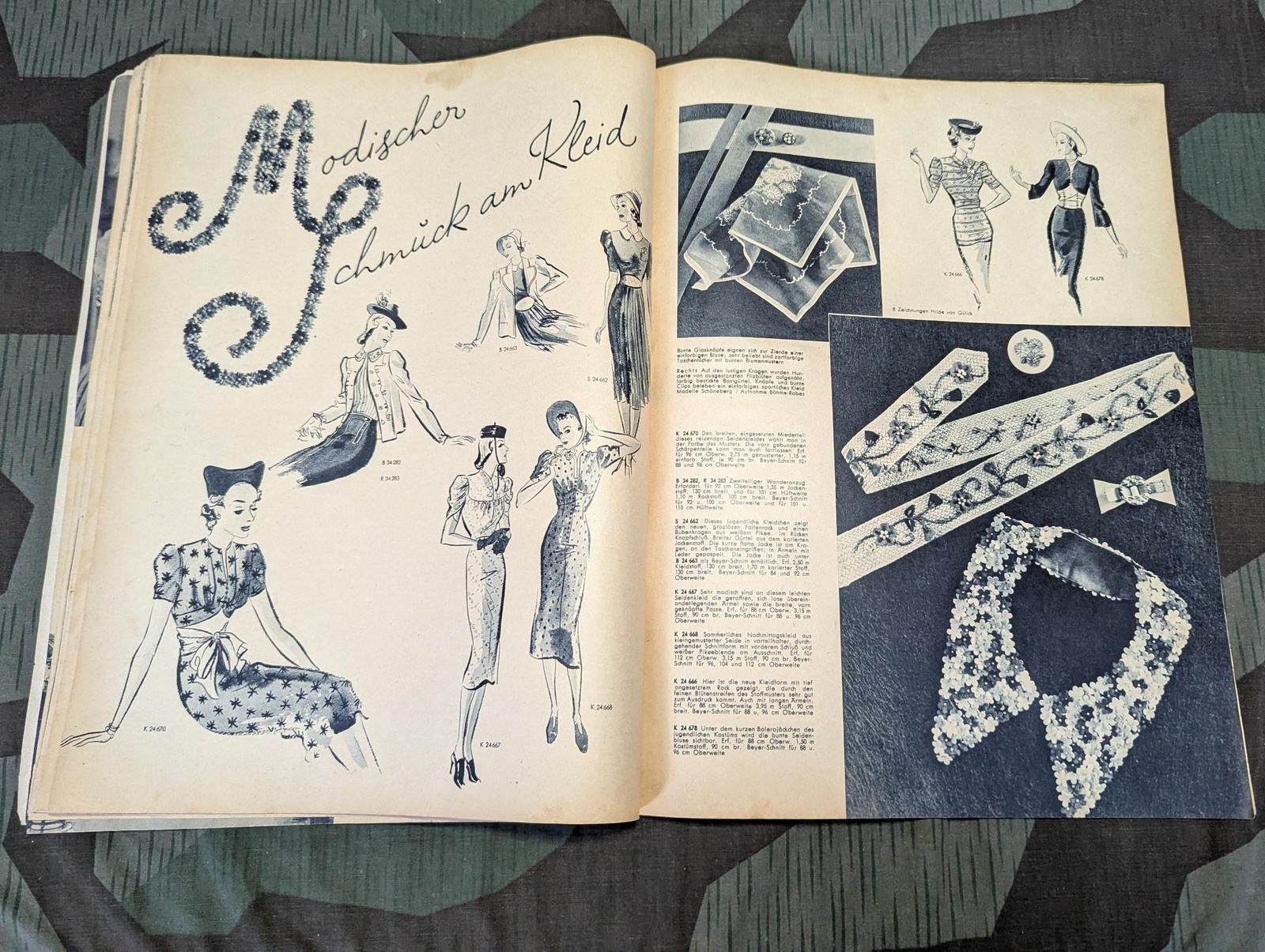 Pre WWII German Die Neue Gartenlaube Magazine 2 April 1938 Heft 15 1930s Fashion