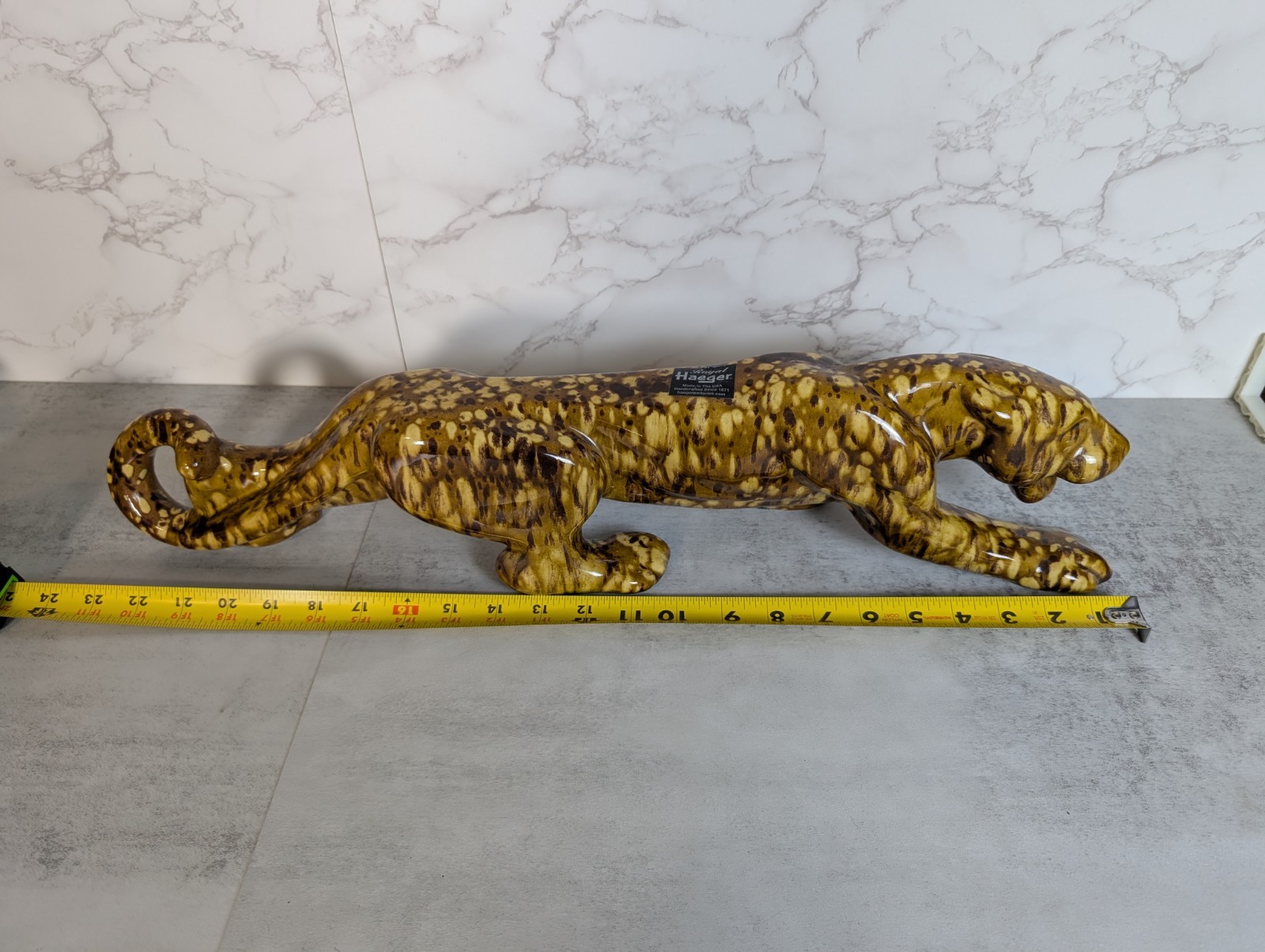 Rare ROYAL HAEGER Art Deco Stalking SPOTTED Leopard 24" BEAUTIFUL