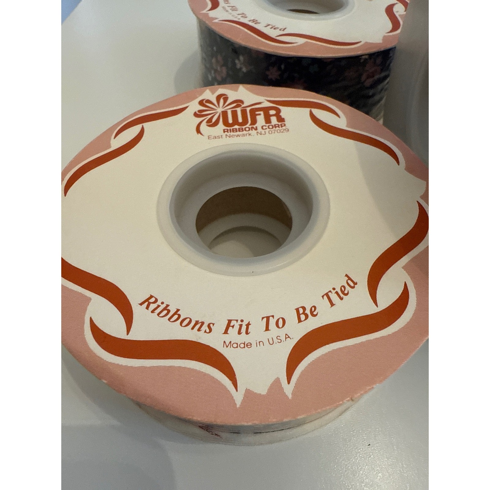 WFR Ribbon Corp Waverly Print Ribbon Navy Floral 1.5 Inch #9 25yd 4 Spools 8741