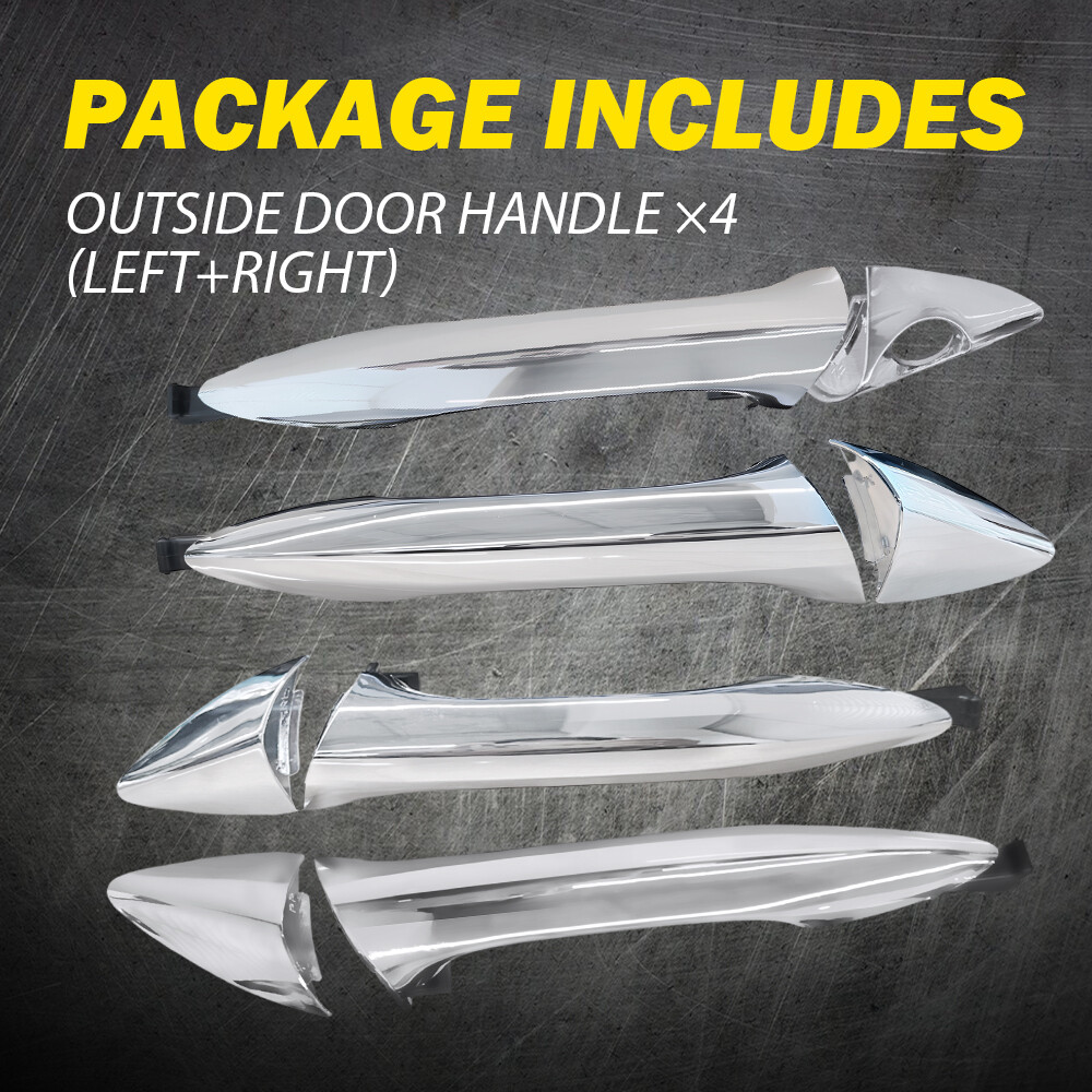 Set of 4 Exterior Outside Outer Door Handle Chrome For Hyundai Elantra 2011-16 P
