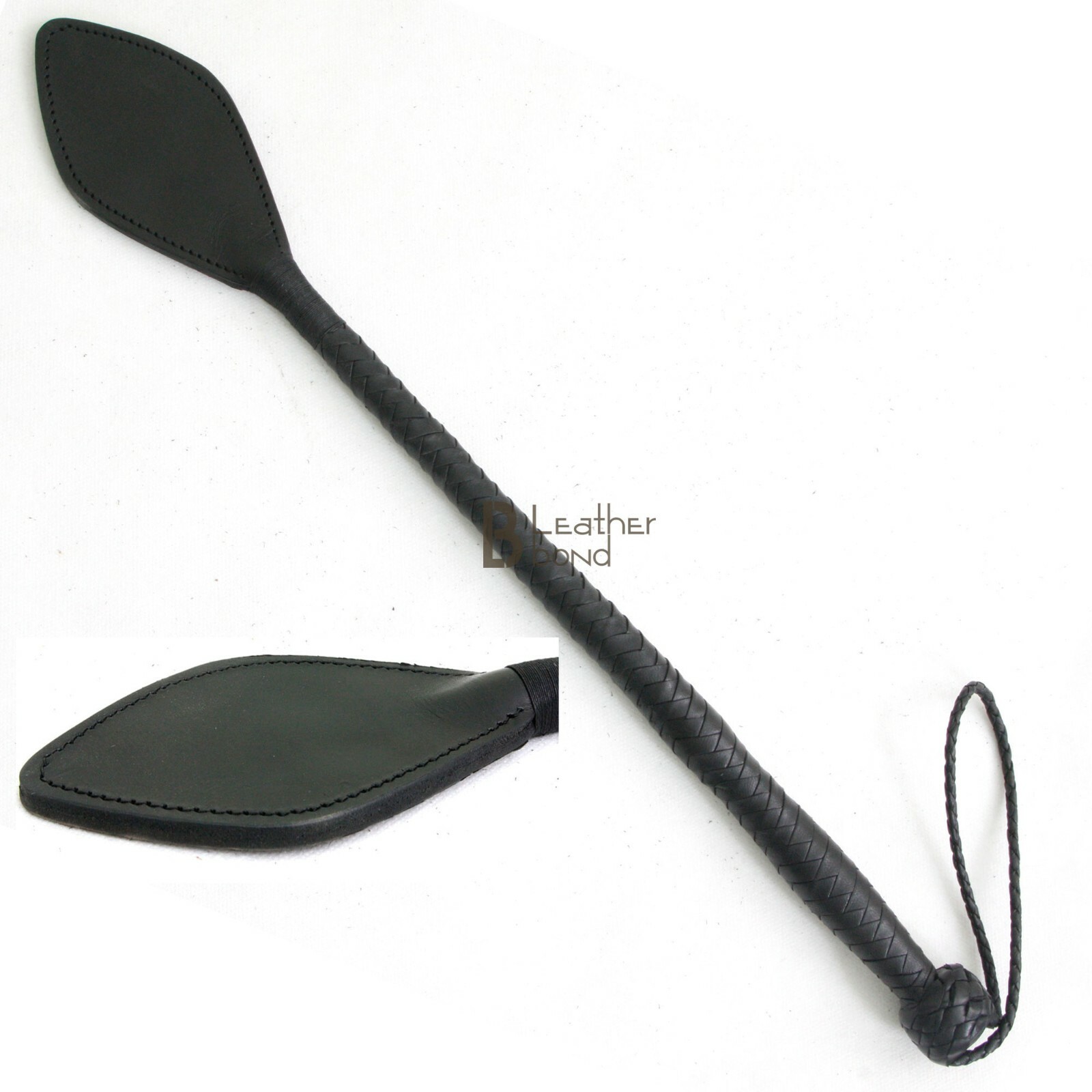 Real Cow hide Leather Braiding Riding Crop Whip Fiber stick Dragon Tail