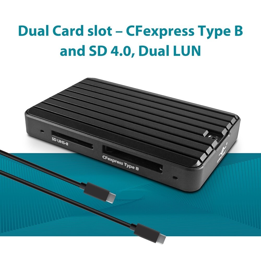 Vantec USB 3.2 Gen2x1 CFexpress Type B And SD 4.0 UHS-II Dual LUN Card Reader
