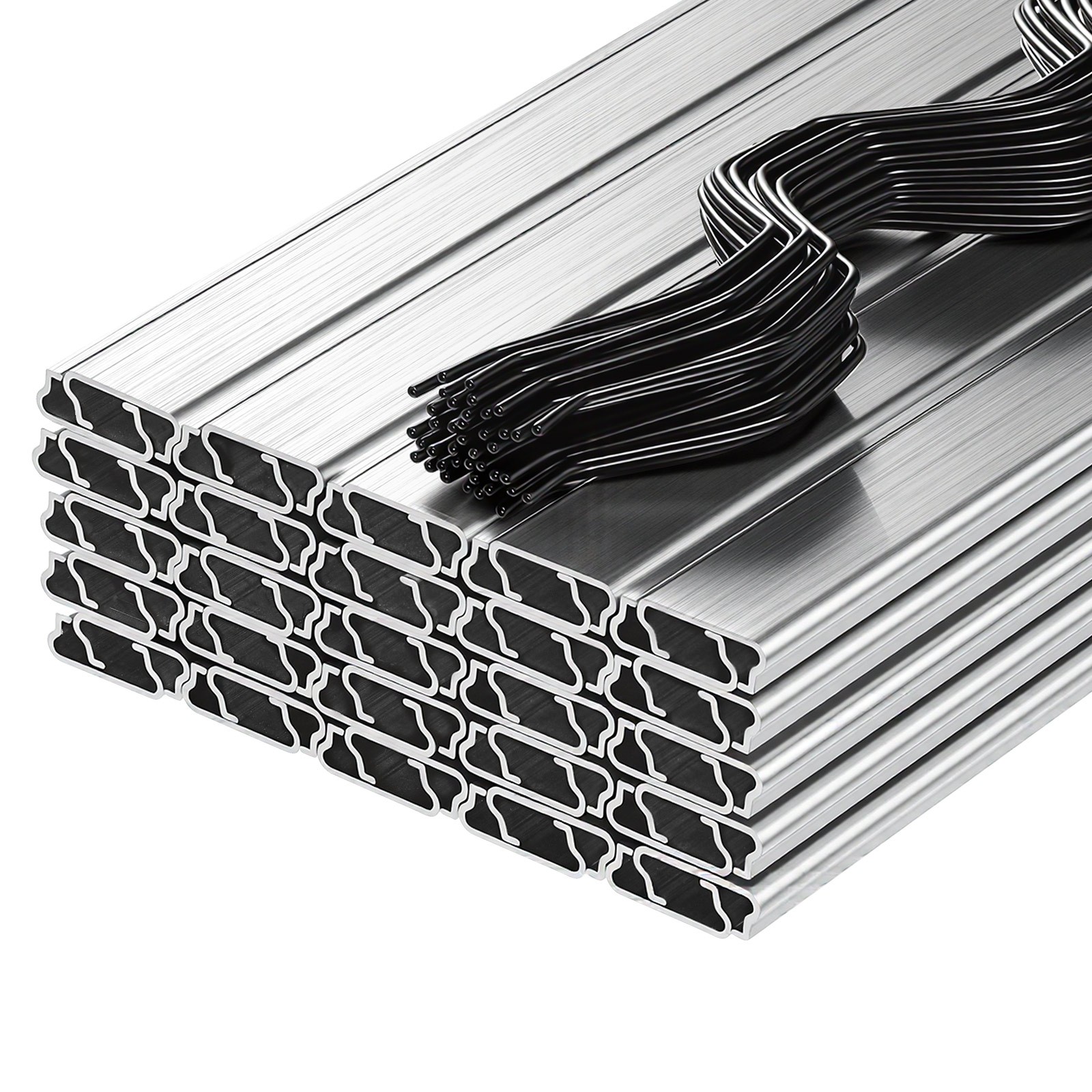 VEVOR Greenhouse Spring Wire & Lock Channel Aluminum Alloy 50 Packs 6.56 ft