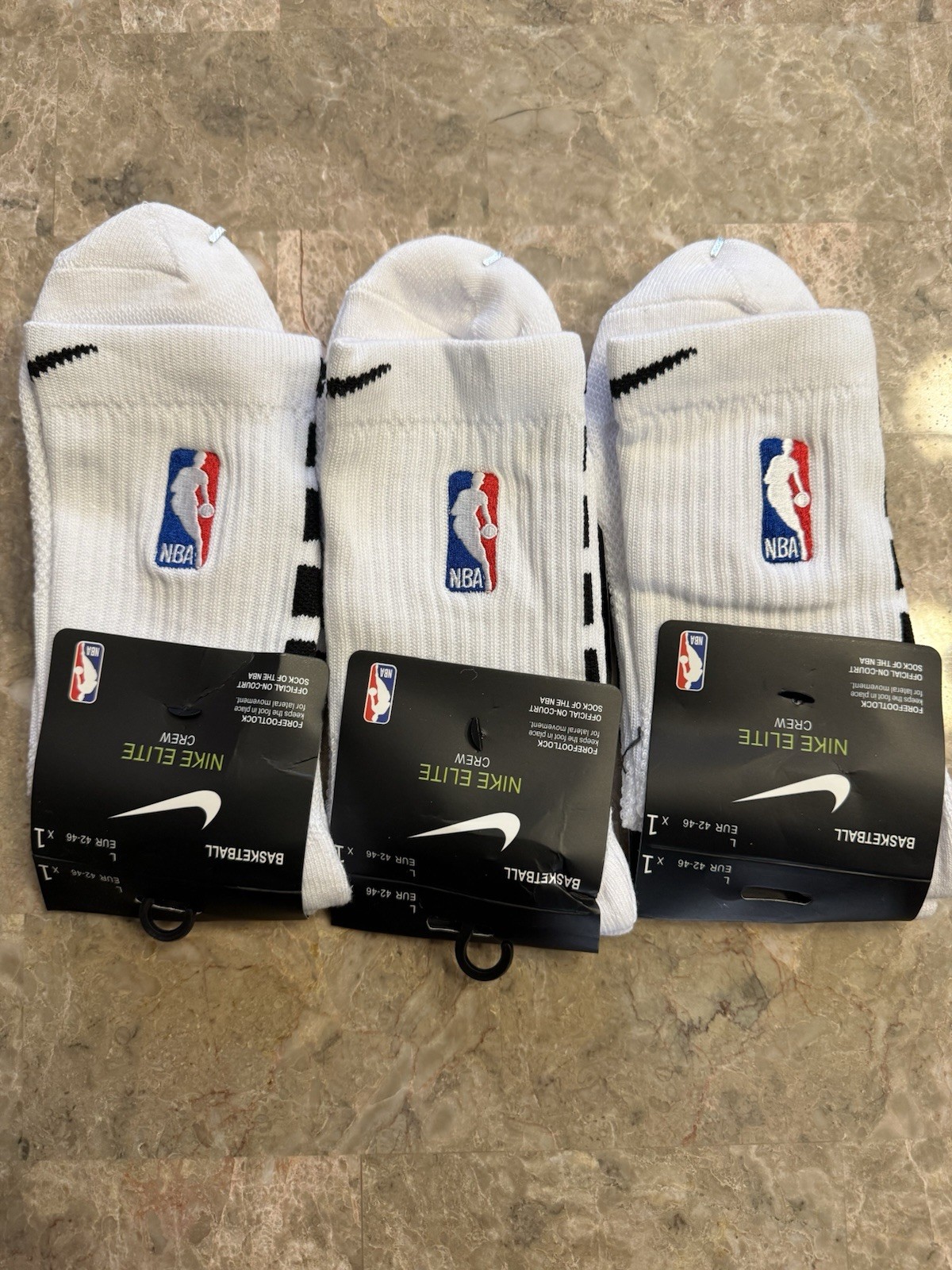 Nike  NBA  Ankle Socks Men's Large 8-12 (3Pairs)