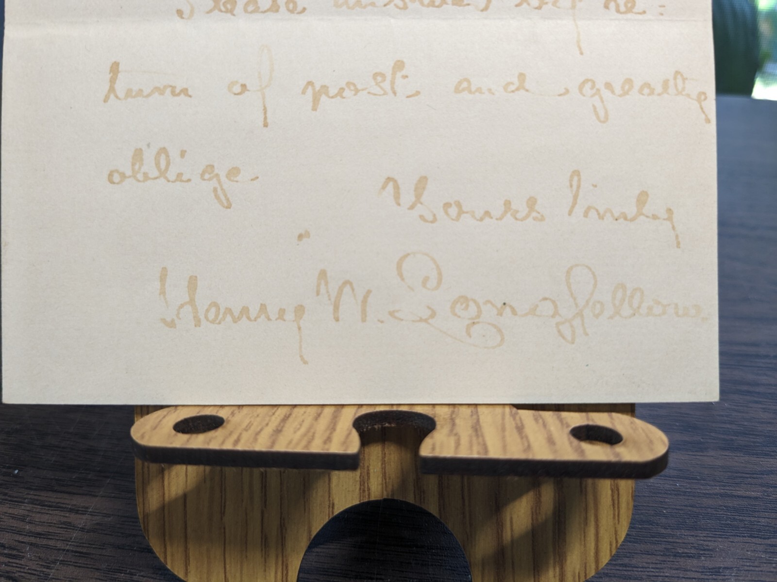 Longfellow Henry Wadsworth Autographed Letter & "Song of Hiawatha" w/ Provenance