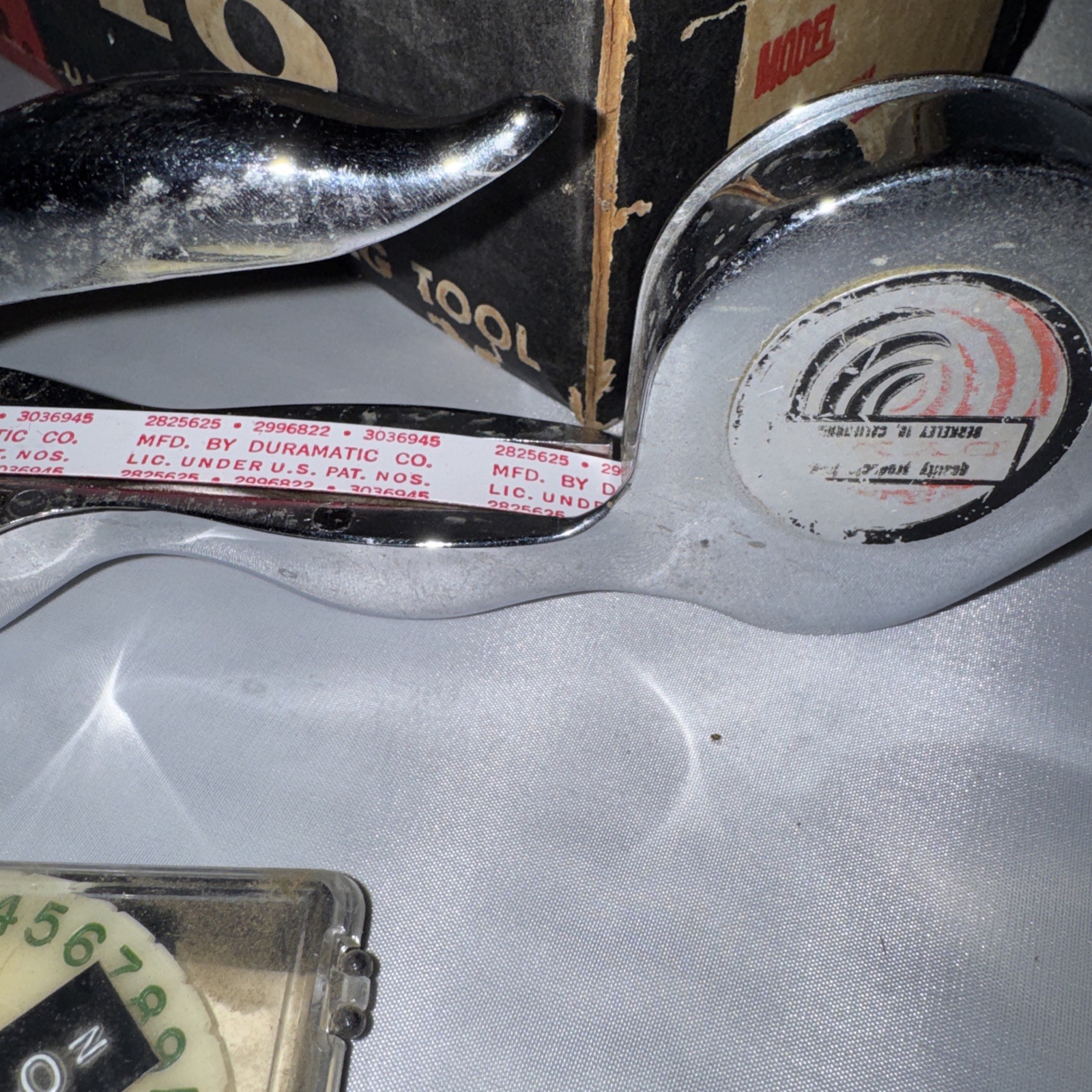 Vintage Early DYMO TAPEWRITER Label Maker Metal working w/tape Model M 22