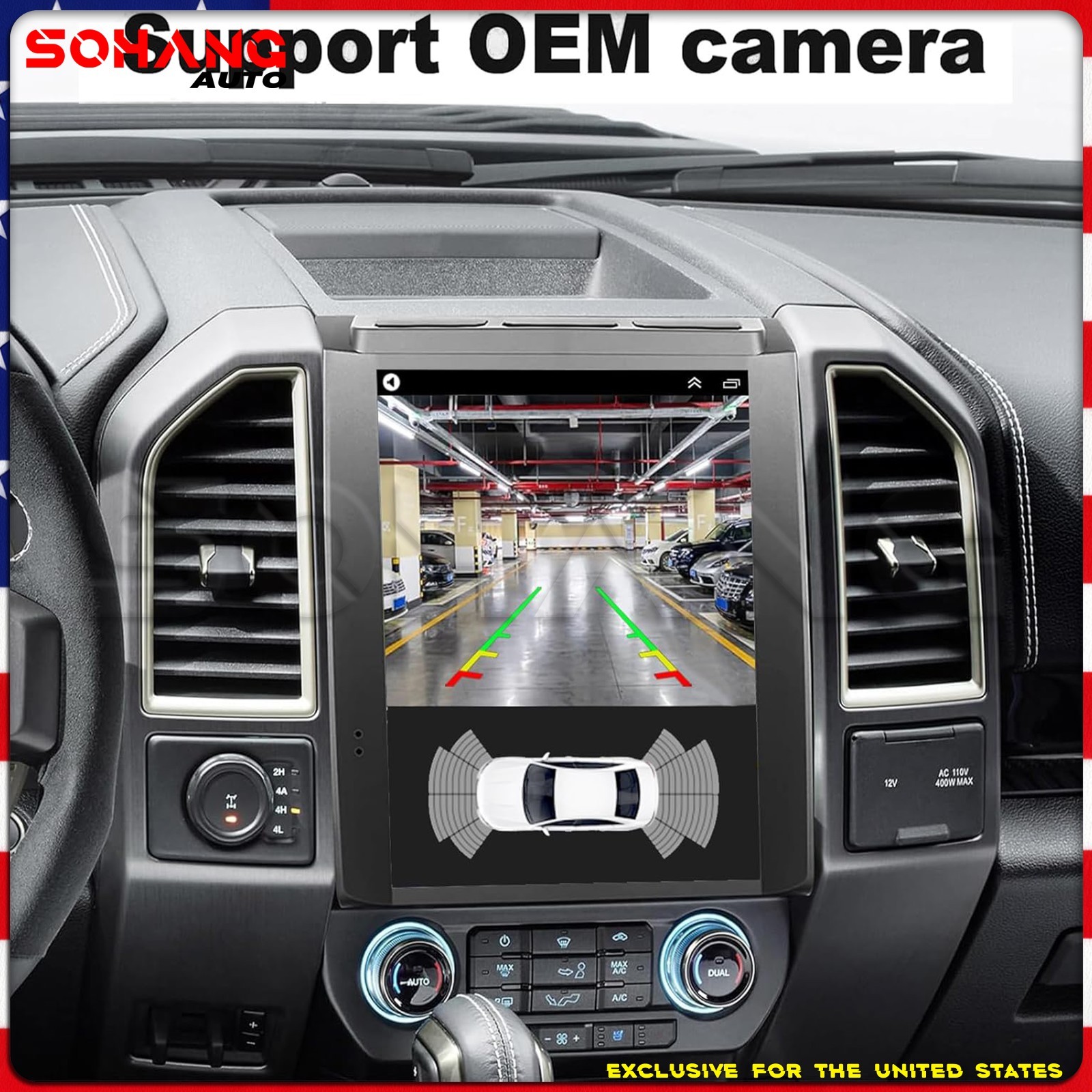 SoHang | 12.1" for Ford F150 F250 F350 Car Radio 2015-2021 Tesla Style Carplay
