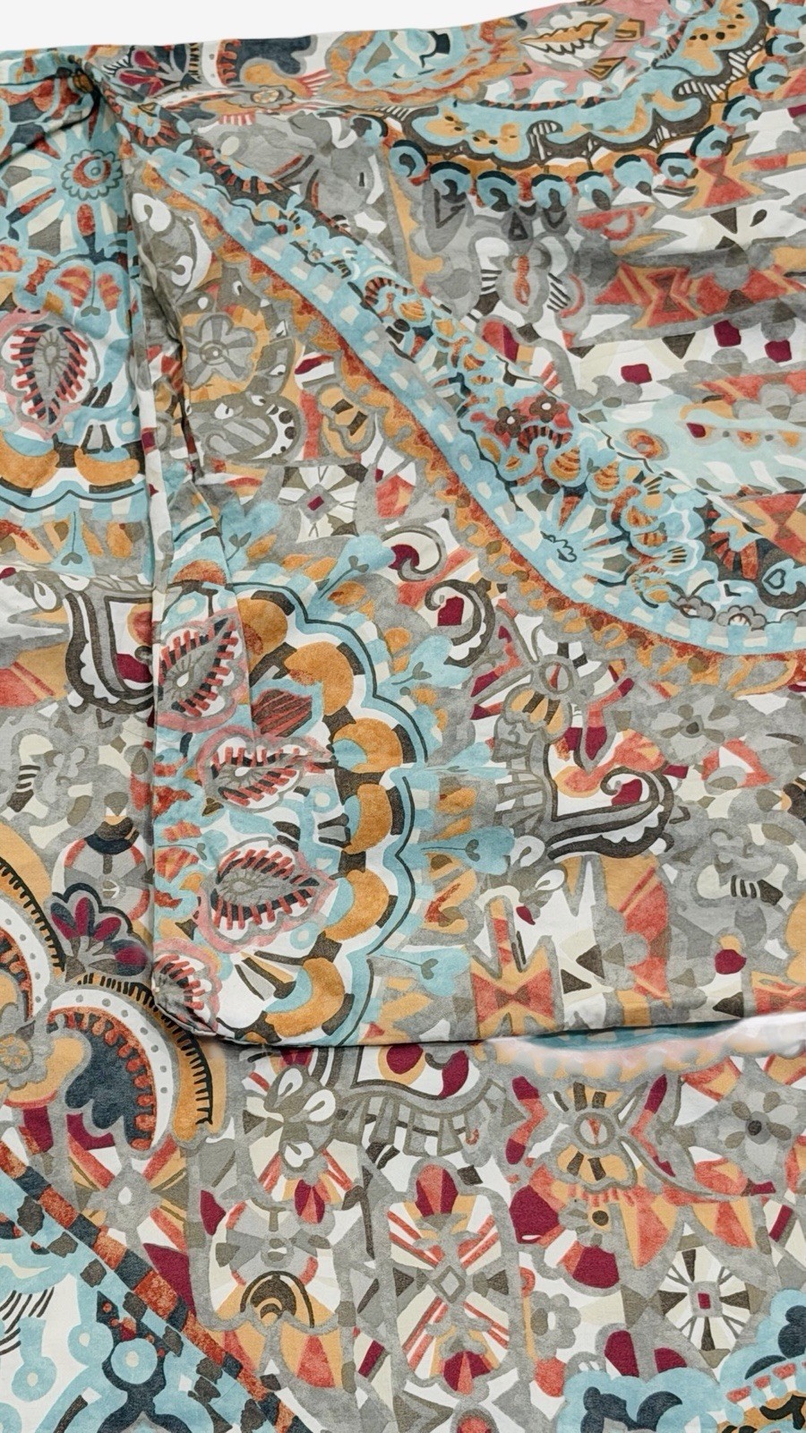 Rare Pottery Barn "Paloma Paisley" 100% Organic Cotton King Duvet Cover