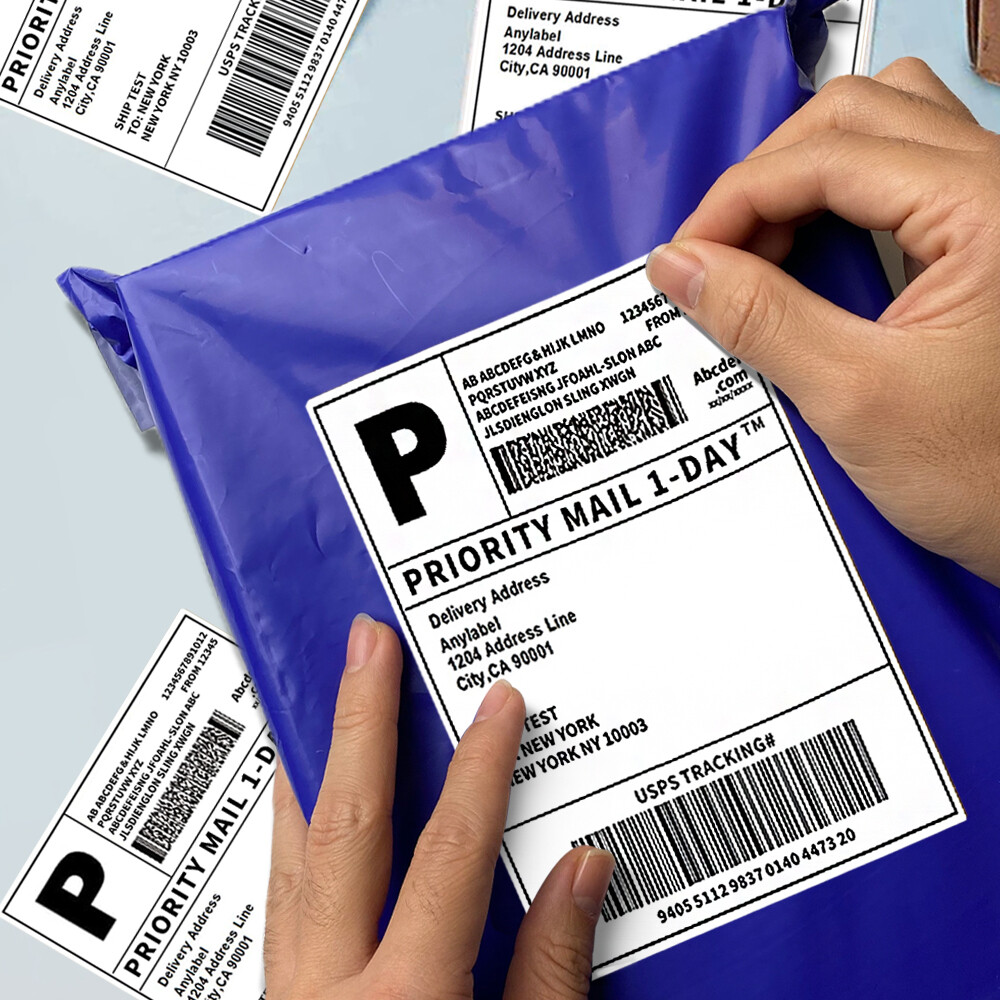 4"x6" Direct Thermal Shipping Labels for Zebra&Rollo Printers Fanfold and Rolls