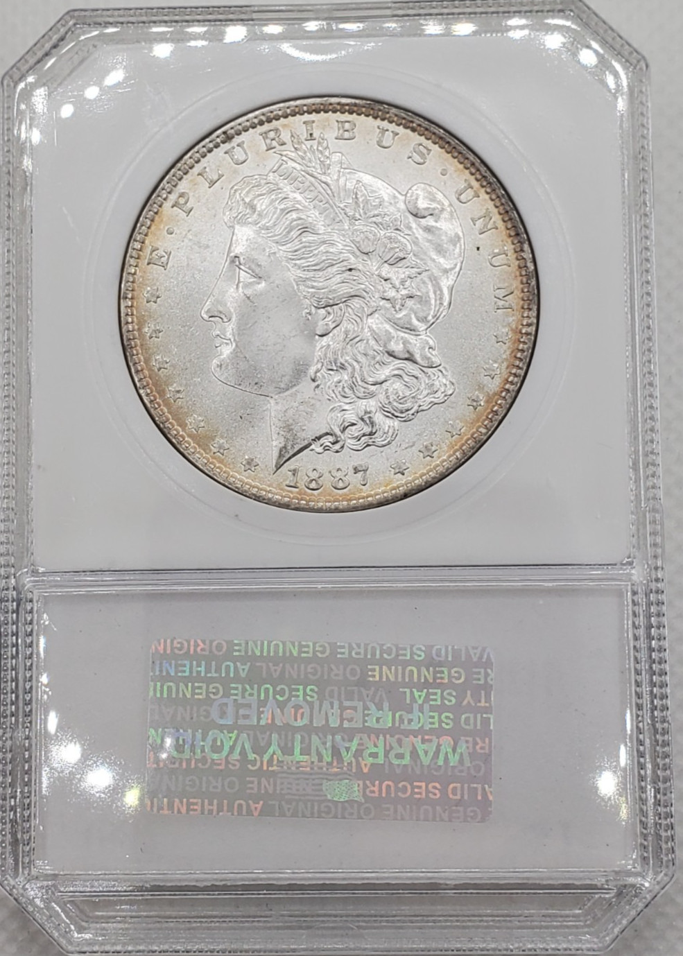 1887 Morgan Silver Dollar Toned Reverse