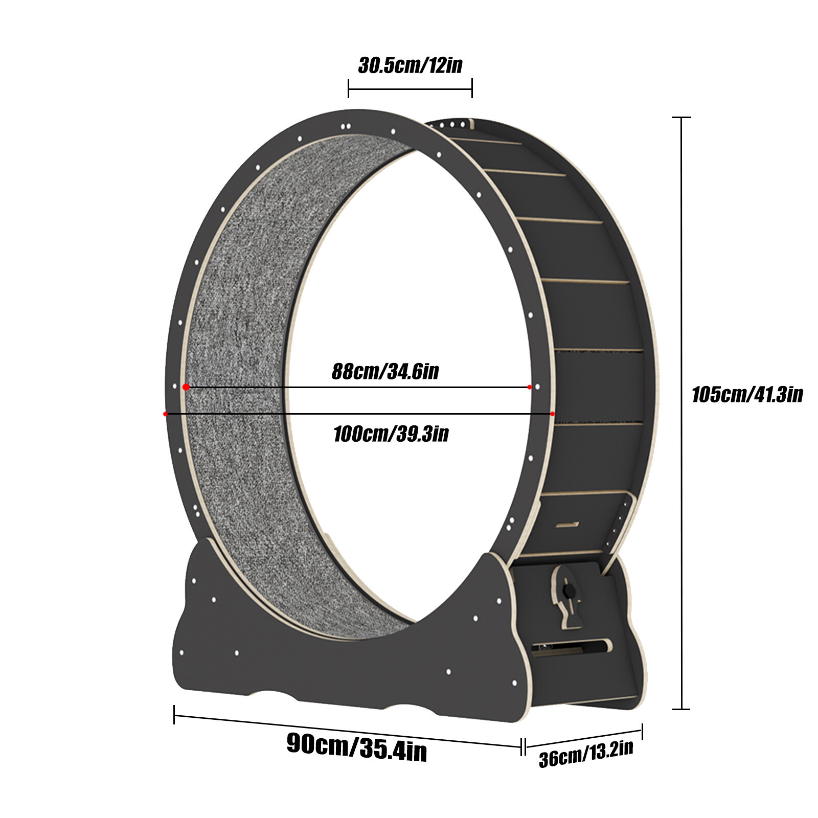 Cat Exercise Wheel Solid Wooden Cat Treadmill Running Wheel Cat Sport Kitty Toy