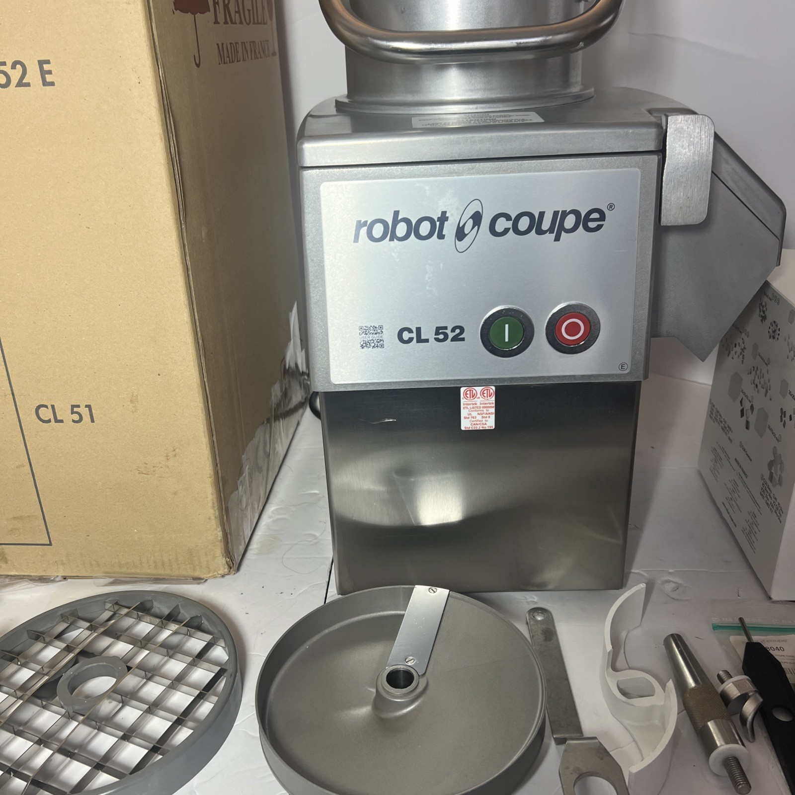 Robot Coupe CL 52 E Series E Continuous Feed Vegetable / Food Processor W/ Discs