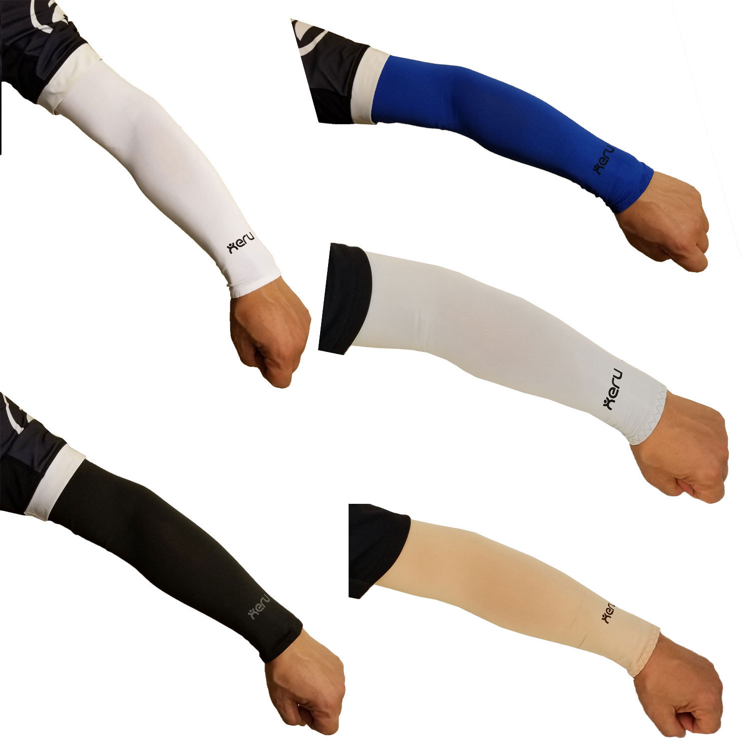 XERU Cooling Arm Sleeves Cover UV Sun Protection Outdoor Sports Unisex