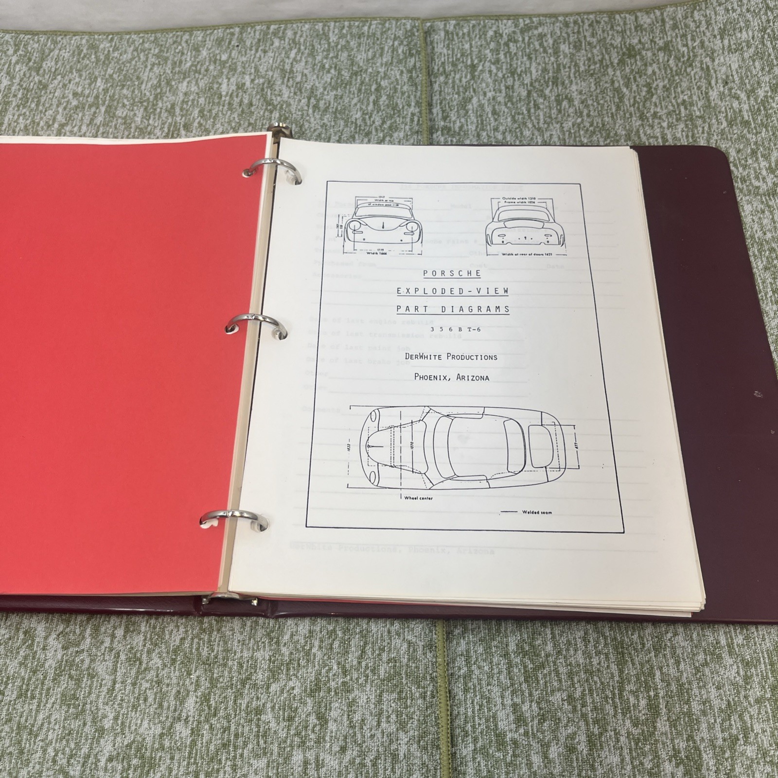 Porsche Exploded View Part Diagrams 356 B DerWhite Productions Phoenix Arizona