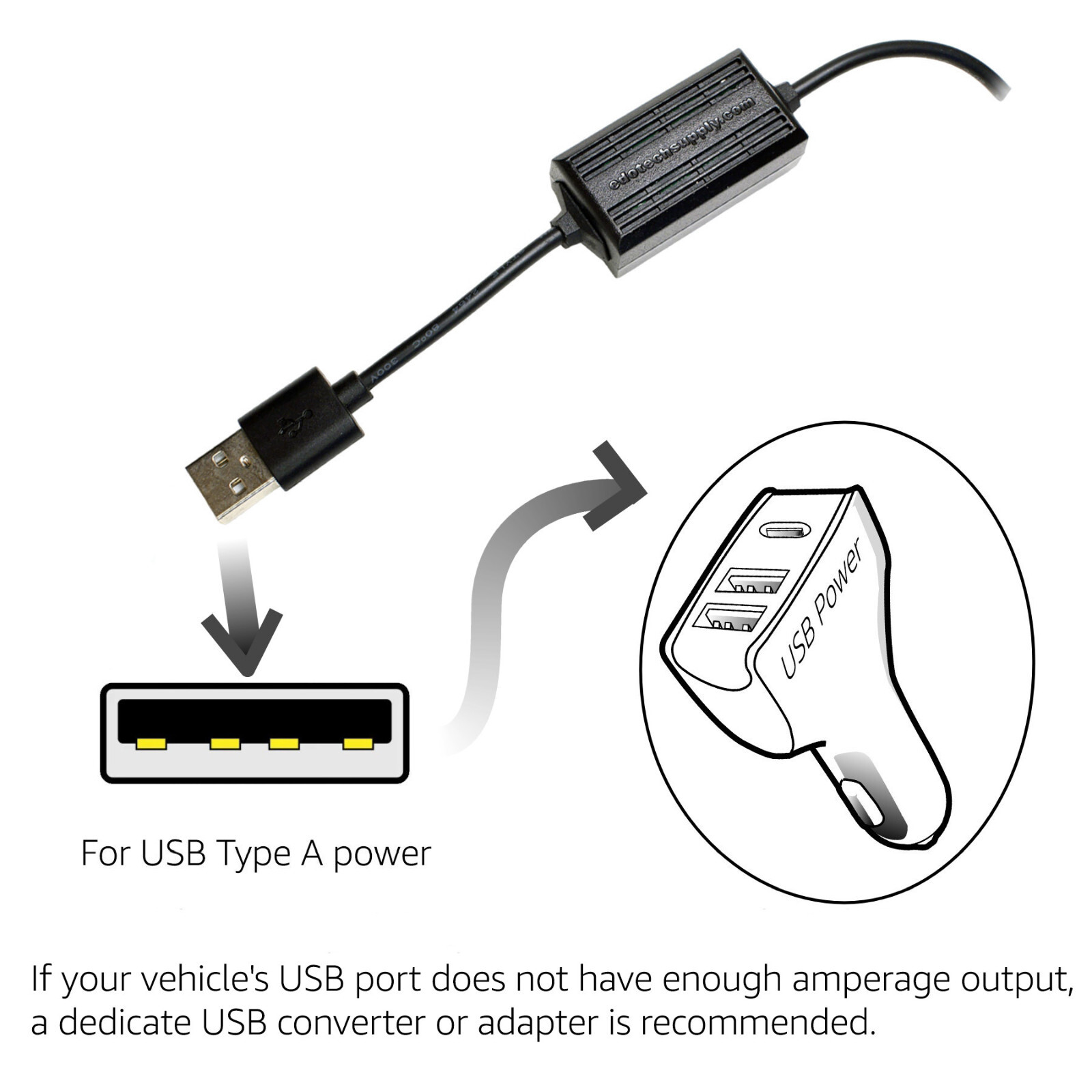 USB Car Power Cord for Z-19R Z-11R Z-15R Xtr145 Whistler Radar Laser Detector