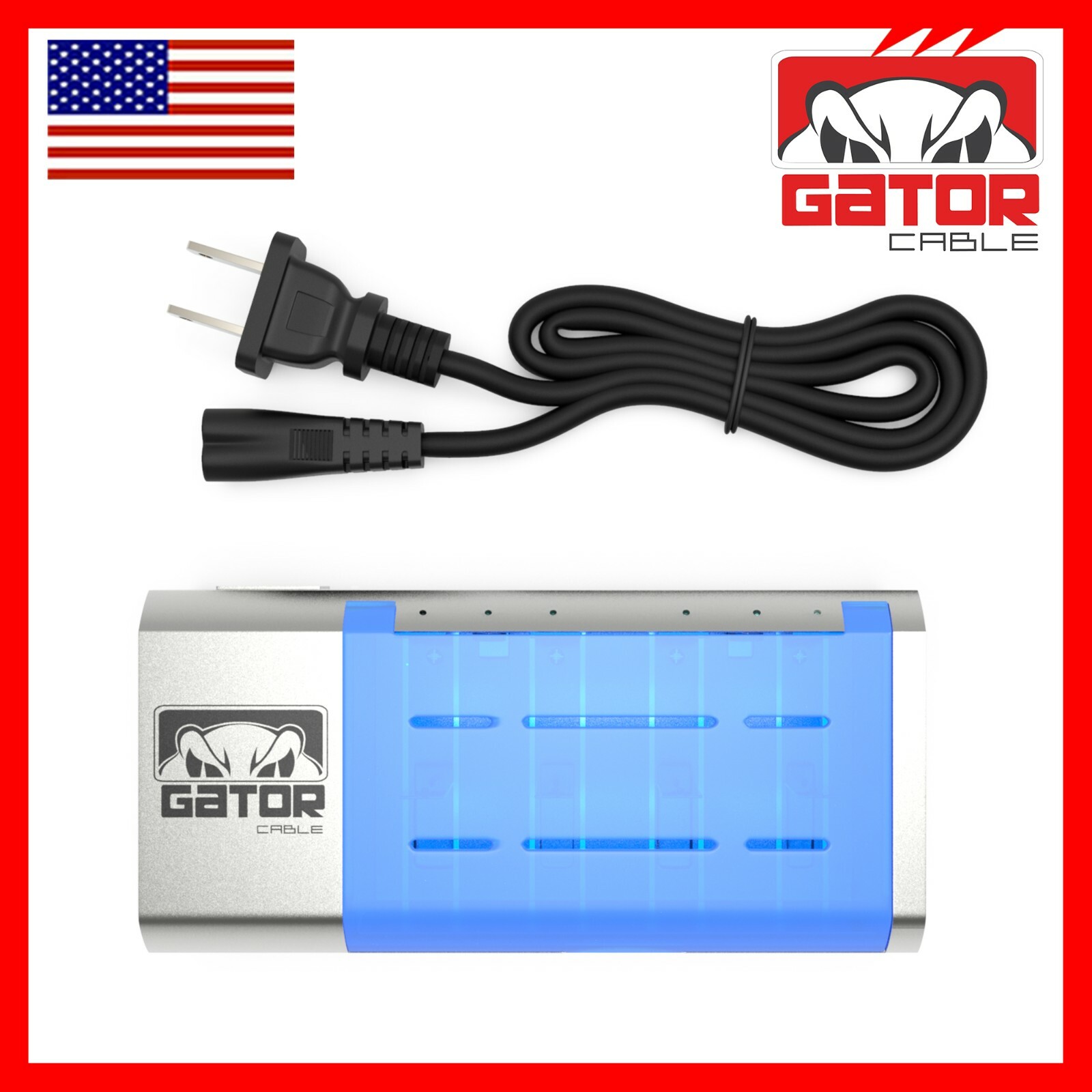 Rechargeable Batteries Charger Universal For AA AAA C D 9V Ni-MH Ni-CD Battery