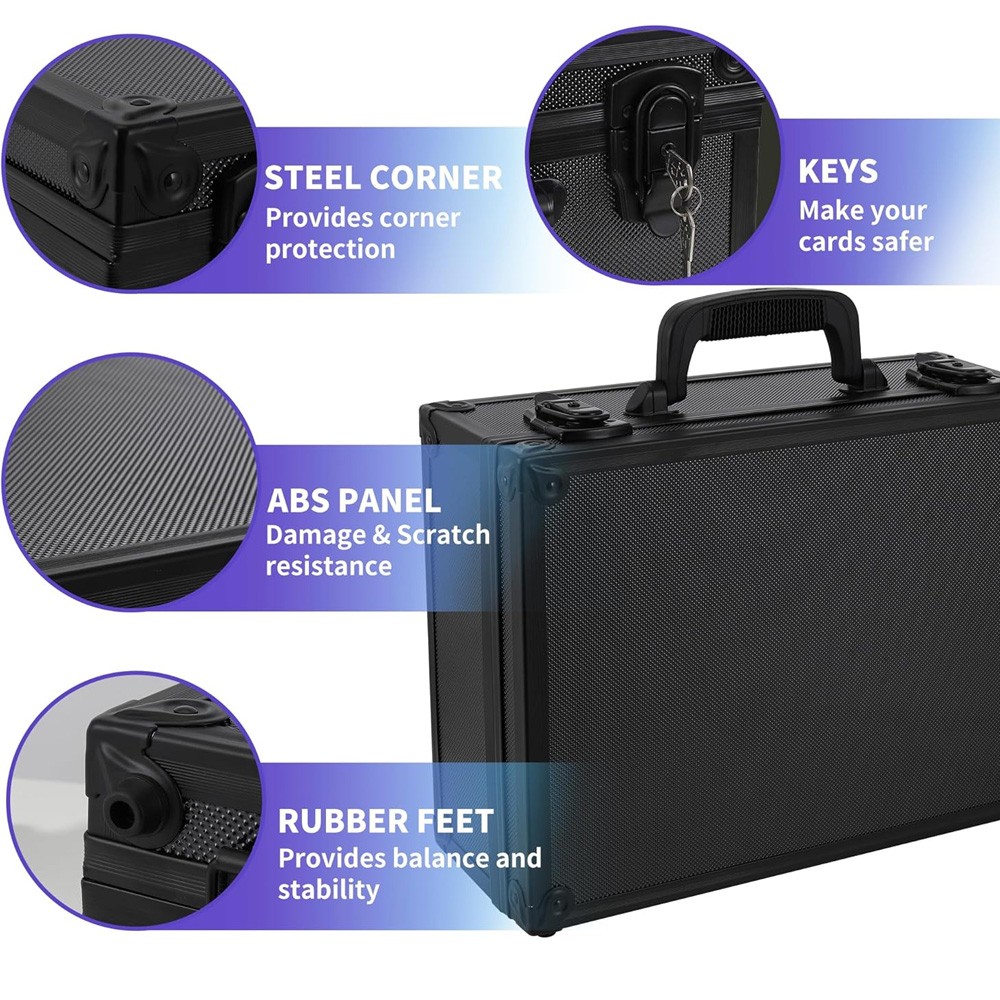 Graded Card Case Storage Box for 600+ 35PT 3"x4" Toploaders Trading Sports Cards