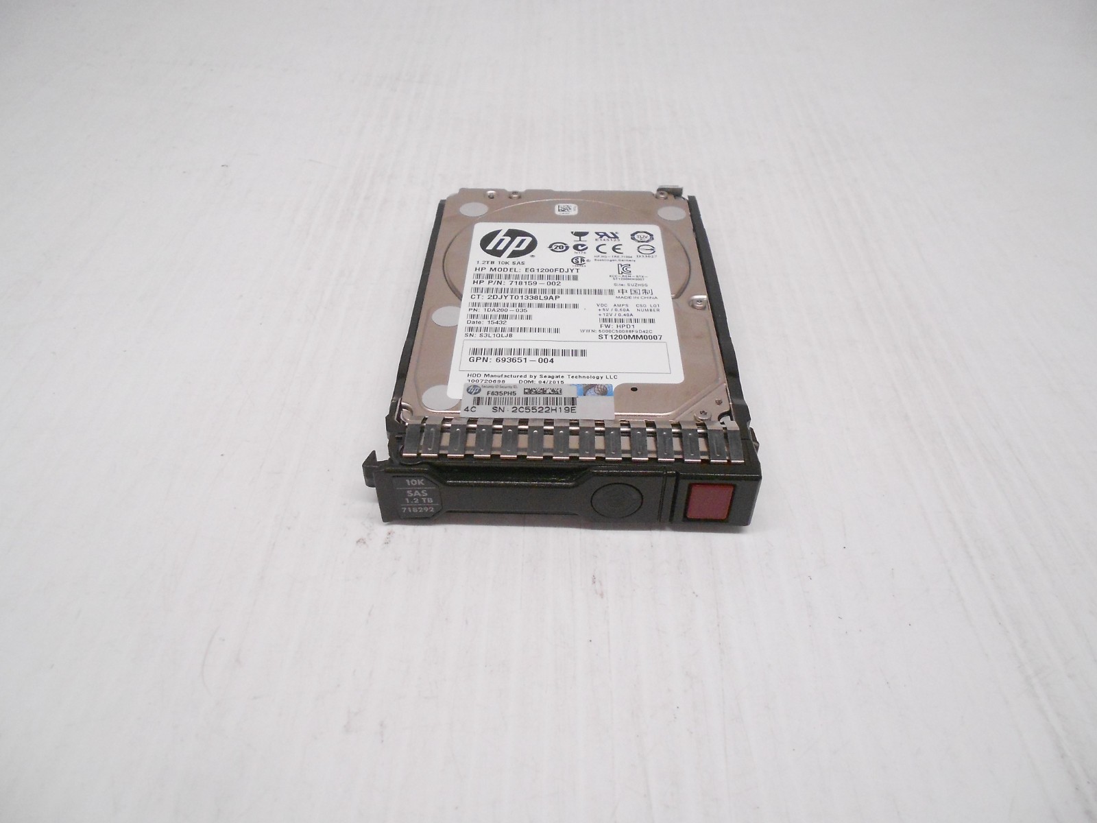 HP 1.2TB 10K SAS 2.5" Server Hard Drive G8 G9 G10 718292 718159-002 697578-005