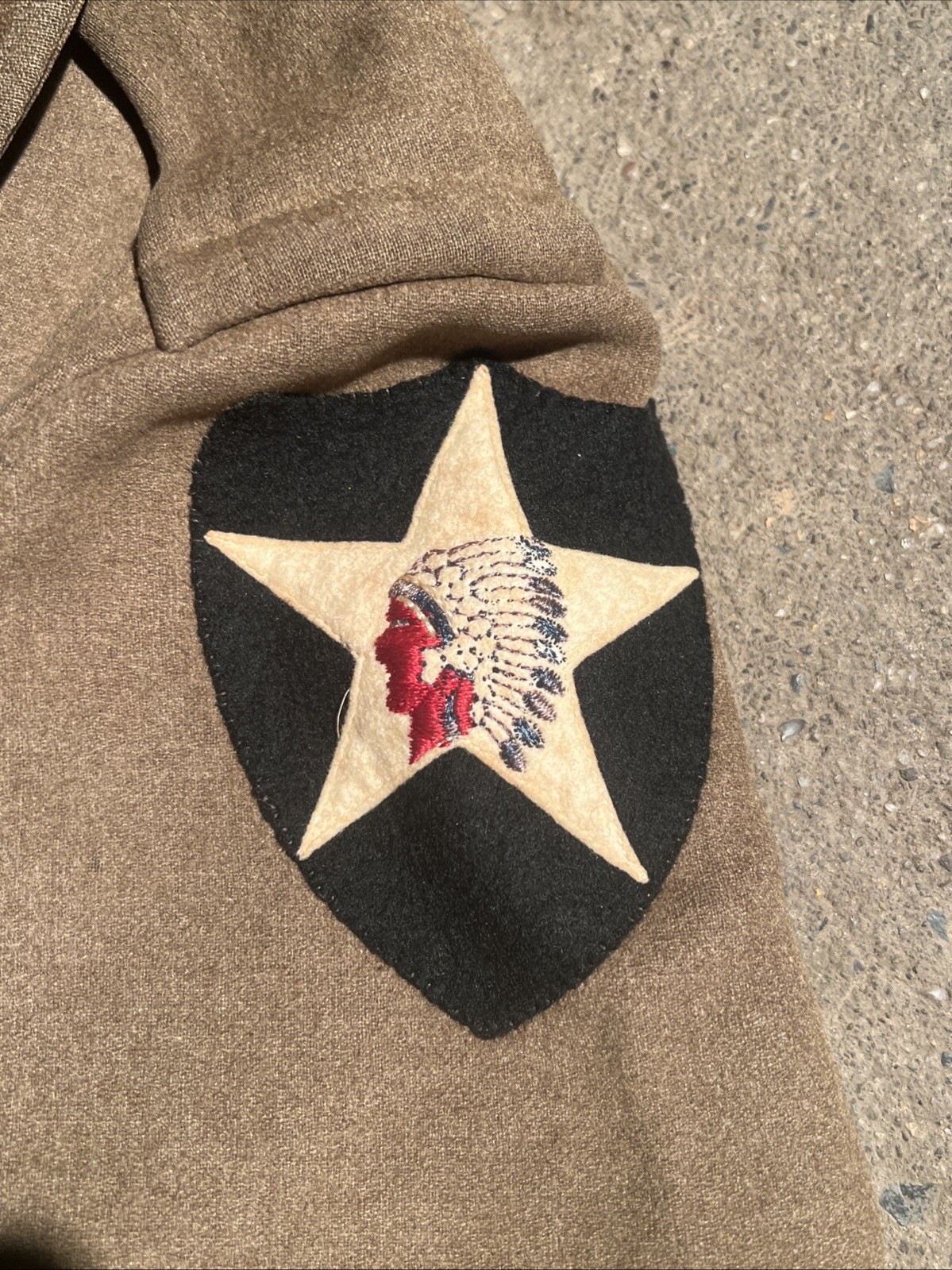 WW2 US Army 2nd Infantry Division General Mackinaw Jacket OD Wool (FF212