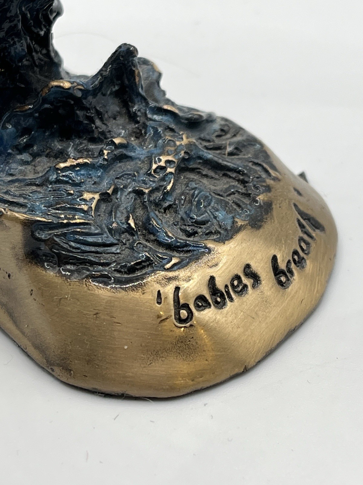 Joseph Francis Quillan "Babies Breath" Bronze Dolphin Sculpture Signed Ltd Ed