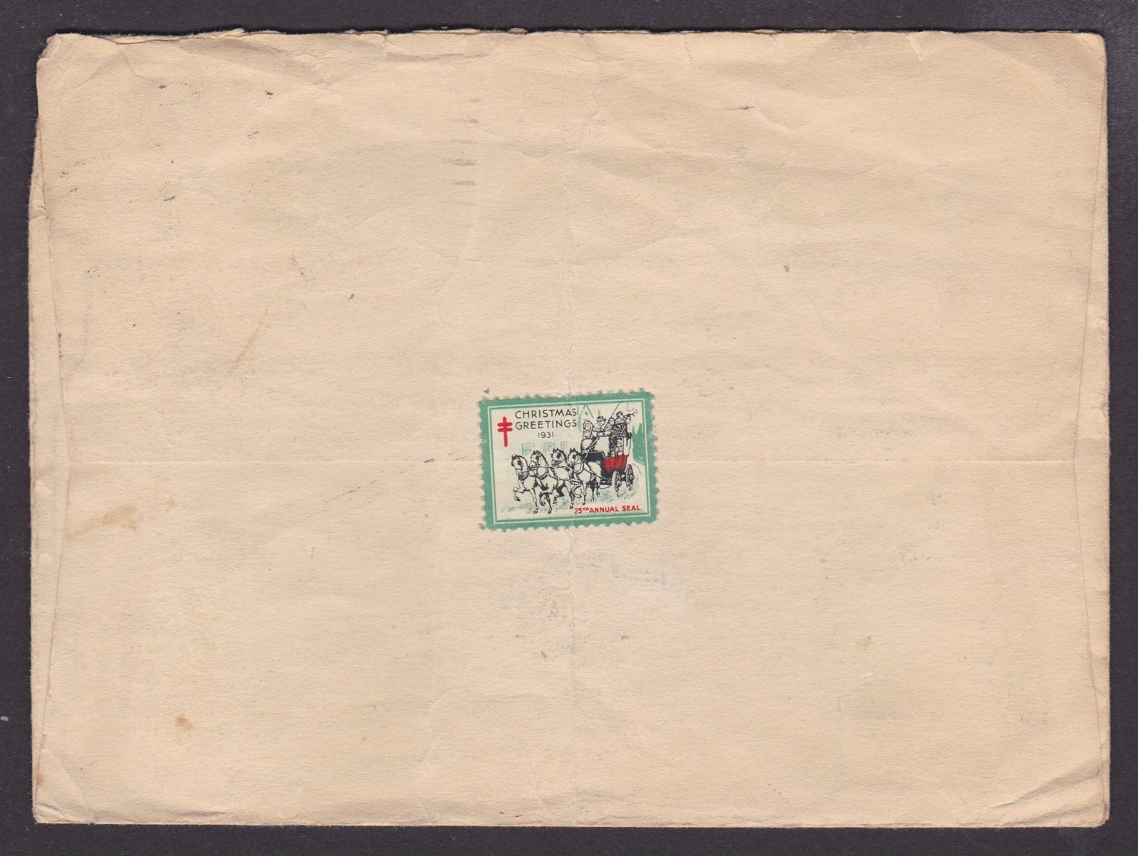 UNITED STATES 1931, Cover from Chicago to Germany with Christmas vignette