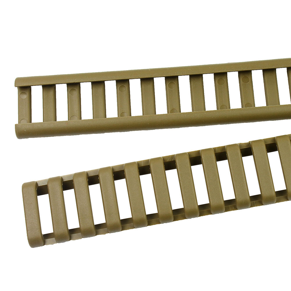 8X Heat Resistant Low Profile Rail Cover for Weaver Picatinny Rails - Dark Tan