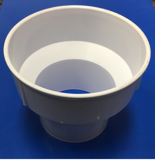 Lot of 12 ea .plastic Milkshake collar malt collar White- new