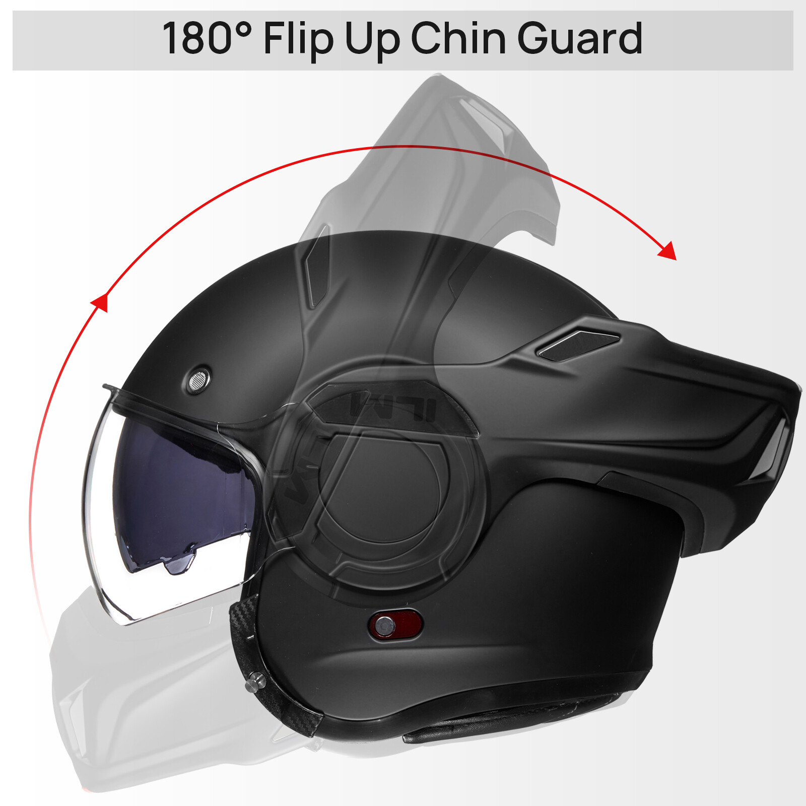 ILM Pre-Owned Vintage Full Face Modular Motorcycle Helmet Adult 180° Flip up DOT