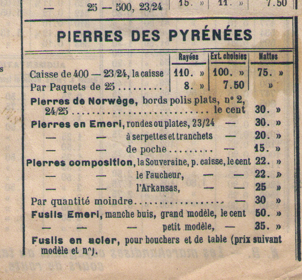 FRENCH Pyrenees NATURAL SHARPENING STONE, LARGE SIZE BIG BLOCK 7.1 lbs RARE !!!!