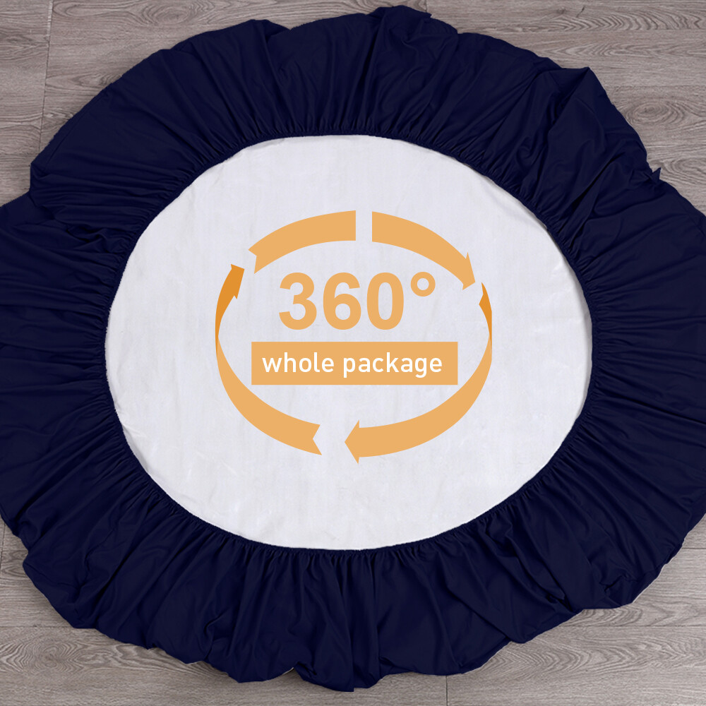 Navy Blue Waterproof Mattress Protector Cover 18" Deep Fitted Sheet All Size