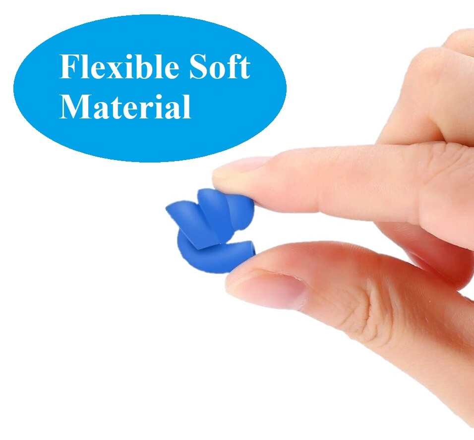 10 Pair Silicone Ear Plugs in Plastic Cases NRR 28dB Soft Reusable Waterproof