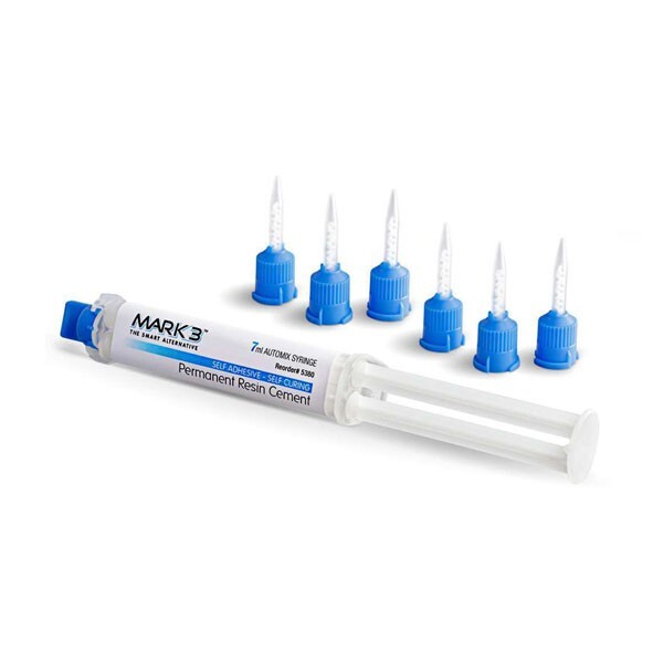 Mark3 Permanent Resin Cement Self Adhesive 7ml Automix Syringe+6 mixing tips