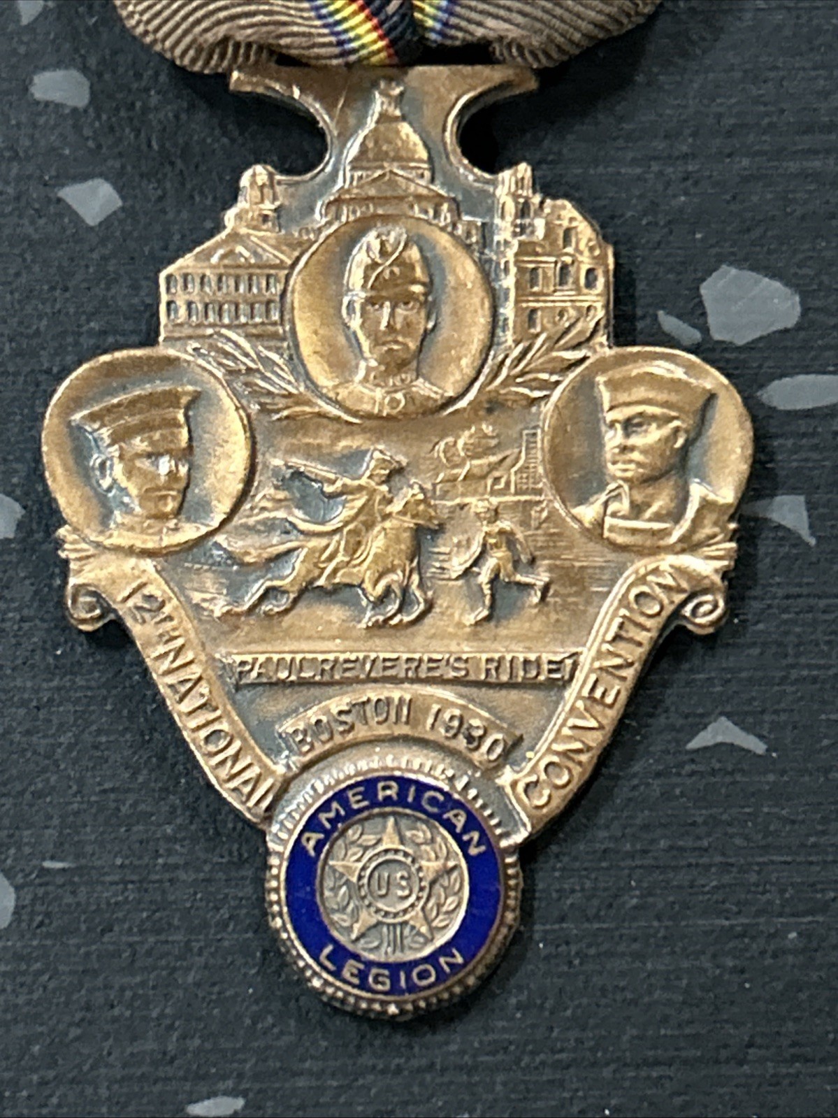 VTG U.S. Military WWII Medals & Pin Bars American Campaign Defense Good Conduct