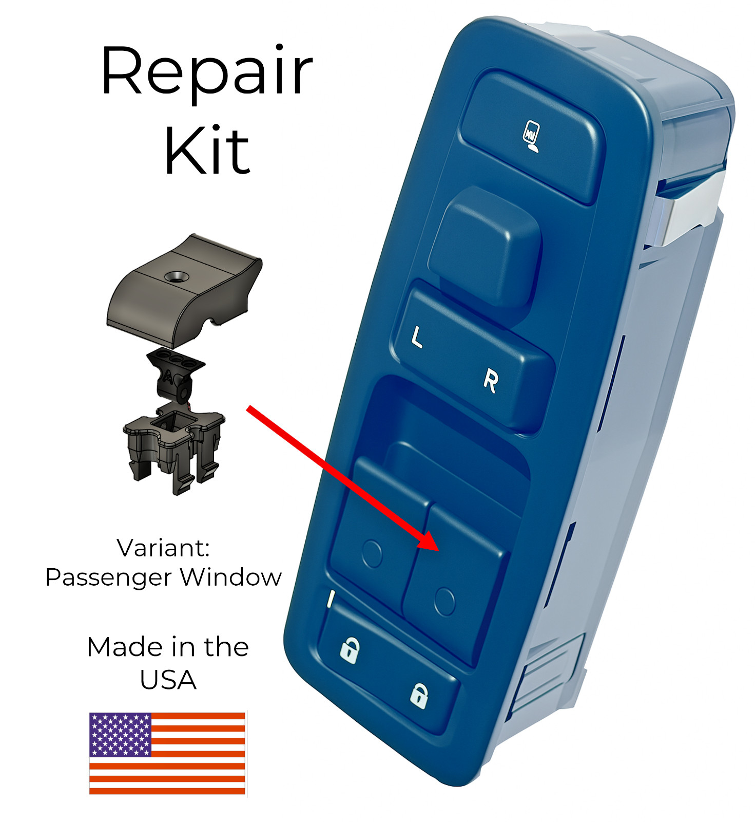 Window Switch Repair Kit | Kenworth & Peterbilt  P21-1049-1202 and Q27-6081-1203