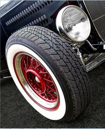 For 15 Inch Rims 3'' Wide Whitewall Topper Tire Trim Insert Firestone Style 4Pcs