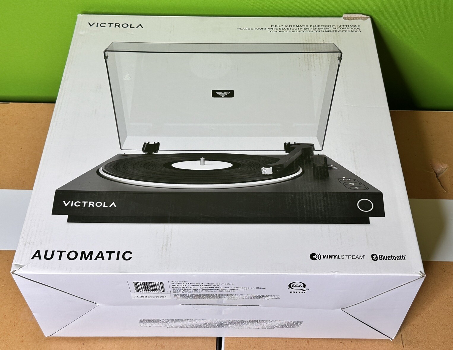 NIB Victrola Automatic BT Bluetooth Newest 2024 Model VPT-800 Record Player