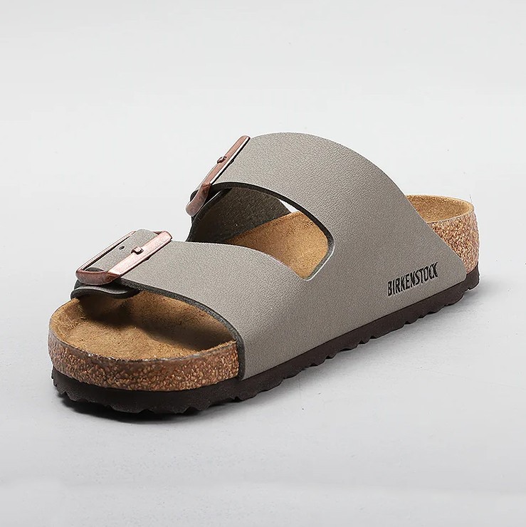 Birkenstock Arizona Birkibuc Stone Soft Footbed Unisex Comfort Sandals