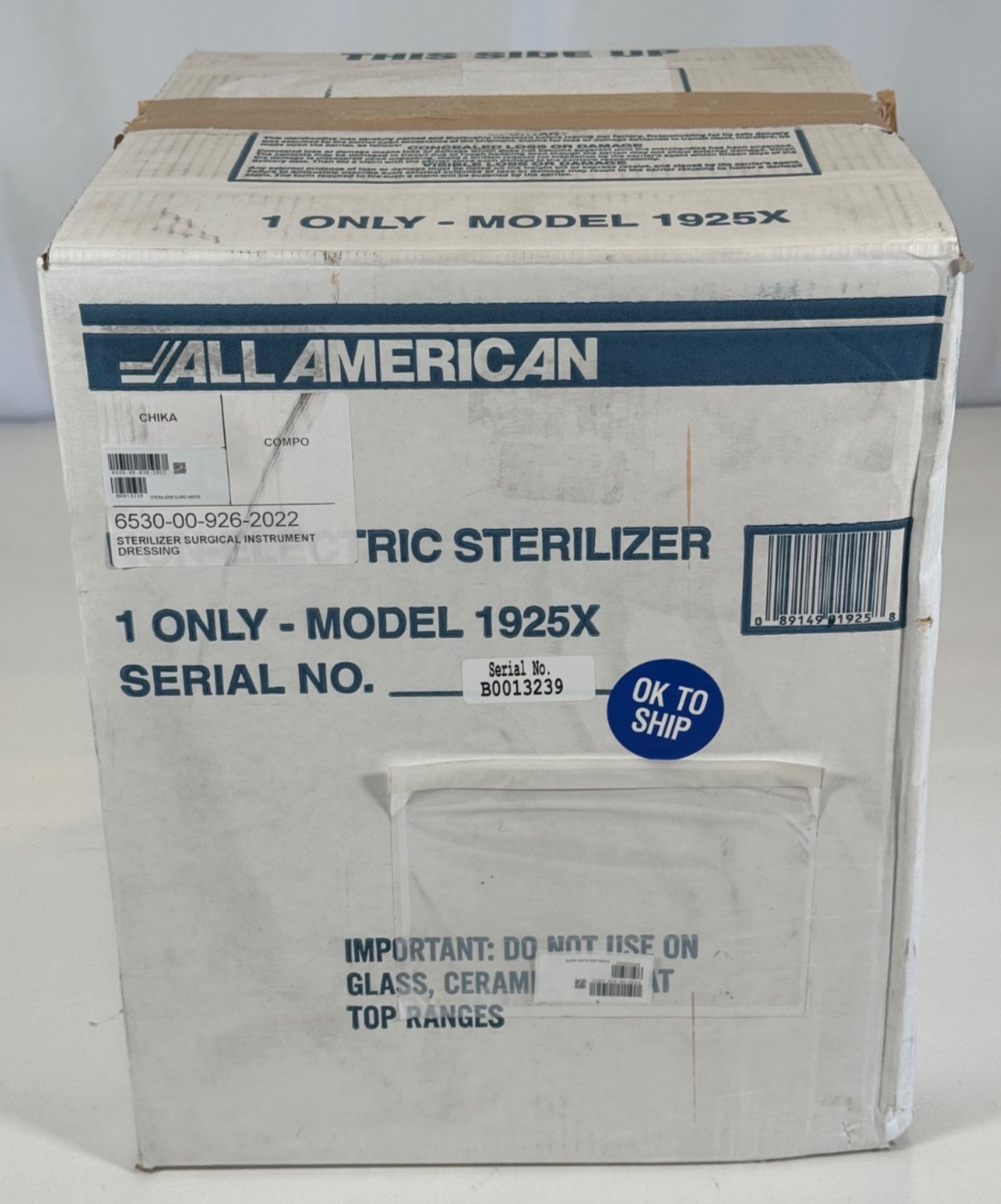 All American 1925X 25QT Heavy Cast Aluminum Autoclave Non-Electric Sterilizer