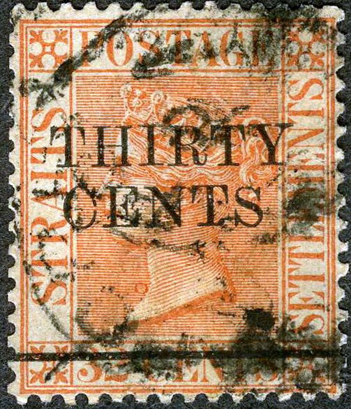 Strait Settlements 1891 Queen Victoria New Value Used (SC# 76)