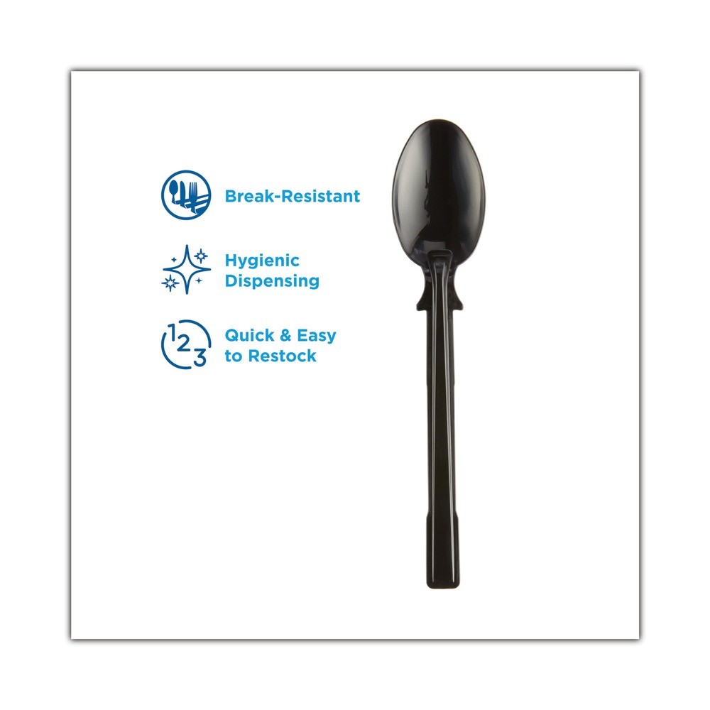 Dixie DUSSPT5 SmartStock Dispensing System Plastic Spoon - Black (960/CT) New