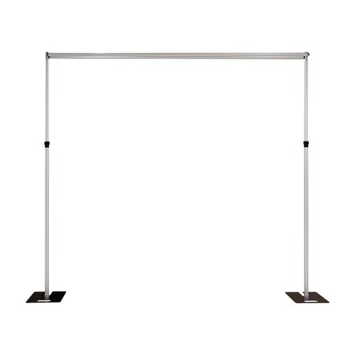 DOUBLE CROSS BAR ADJUSTABLE QUICK BACKDROP KIT 10 FT x 10 FT PIPE WITHOUT DRAPE