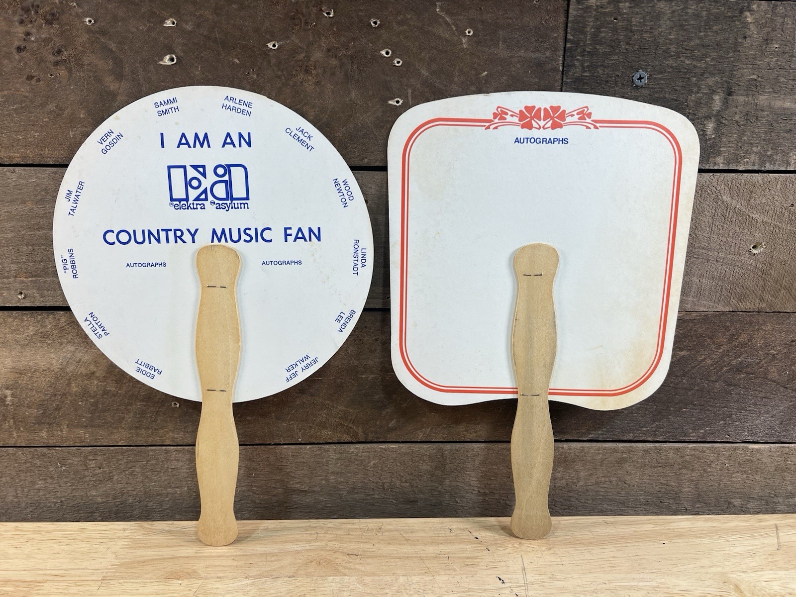 Vintage Pair Of Cardboard Advertising Fans Country Music Awards