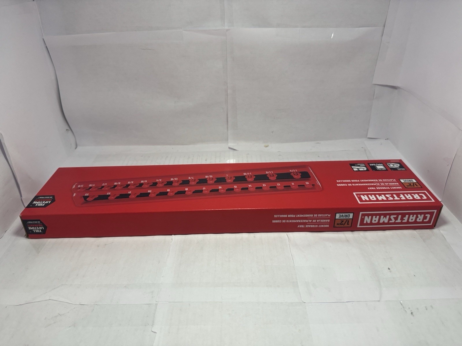 Craftsman 1/2” Drive Socket Storage Tray Organizer Rack SAE & Metric NEW