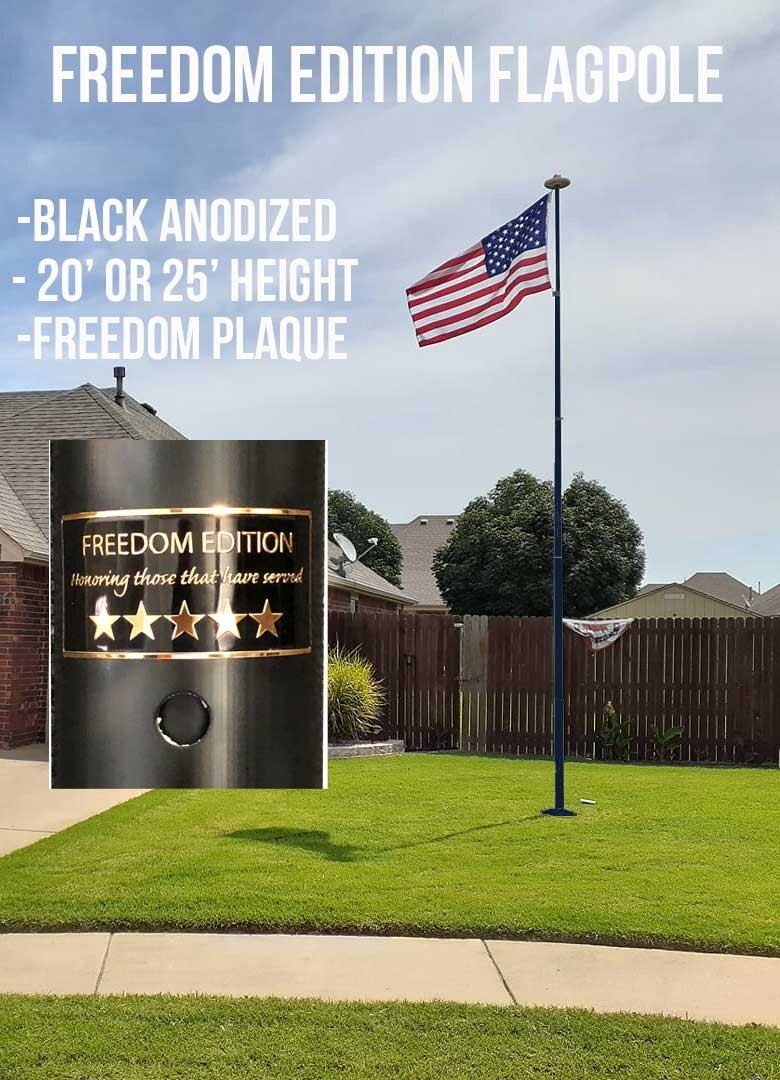 BUNDLE 20' or 25' TELESCOPING "FREEDOM EDITION" (POLE, LIGHT & FLASH COLLAR)