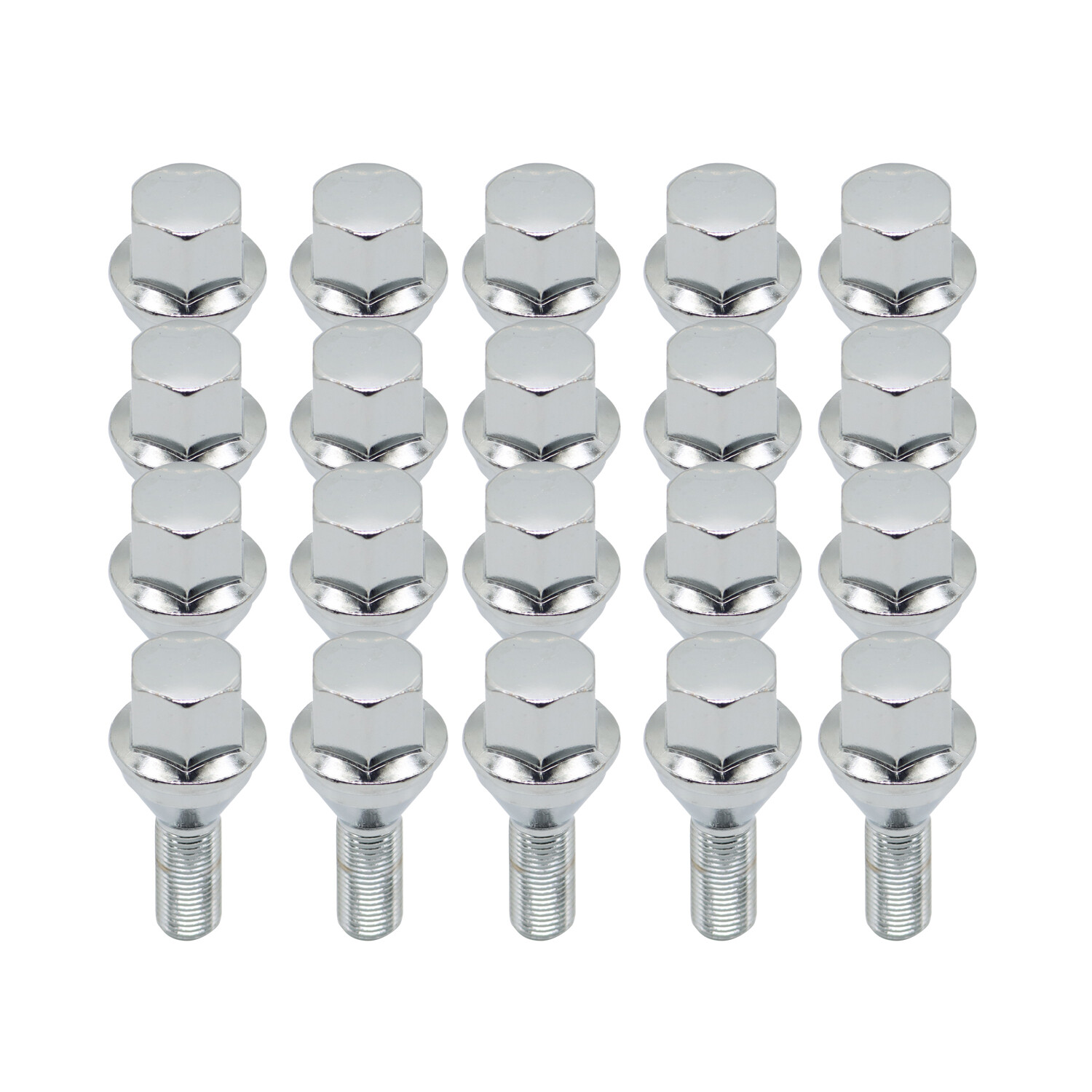 20pcs M12x1.25 Wheel Lug Bolts For Jeep Cherokee Compass Chrysler 200 Dodge Dart
