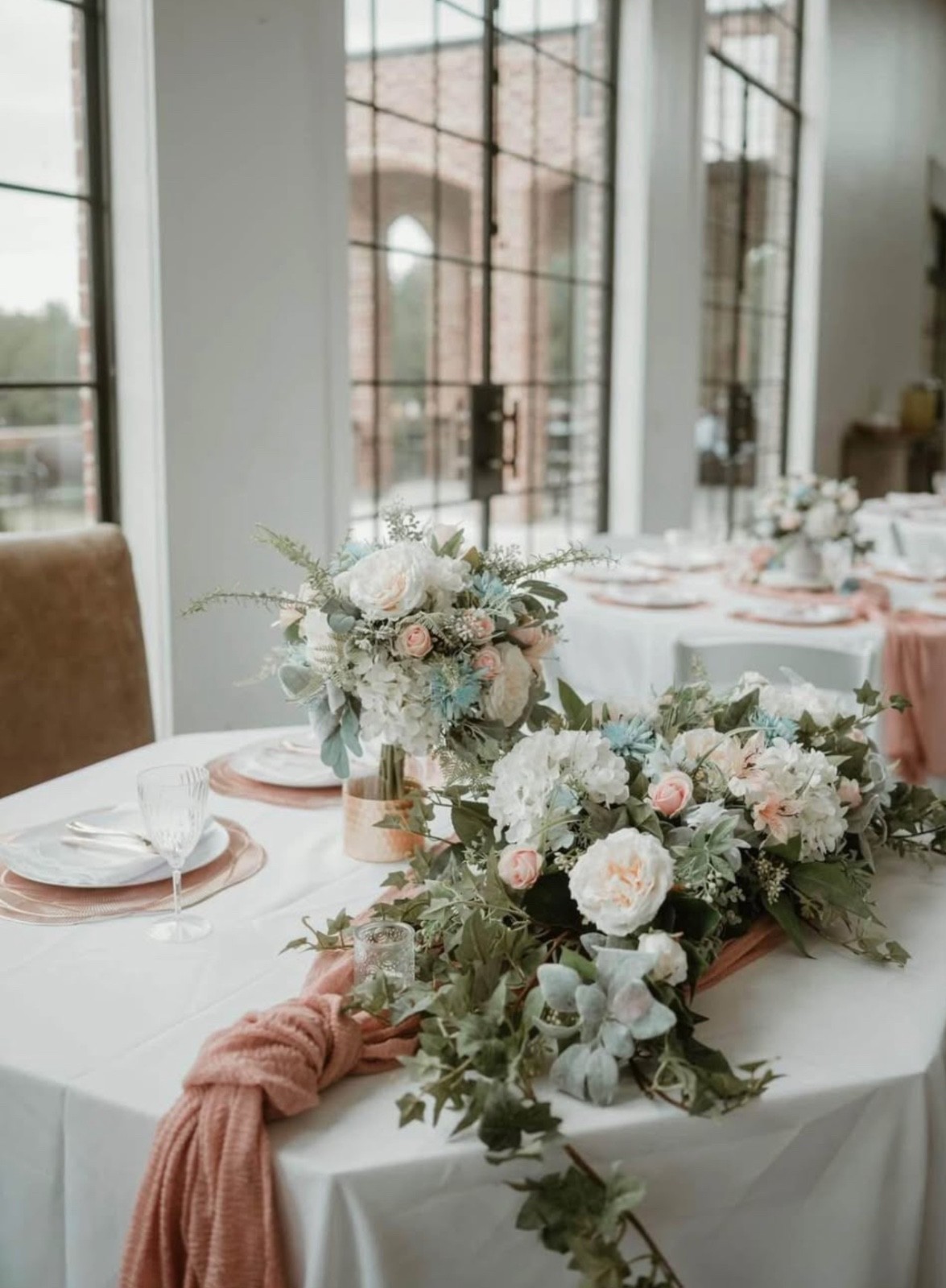 Silk Wedding floral suite from florist